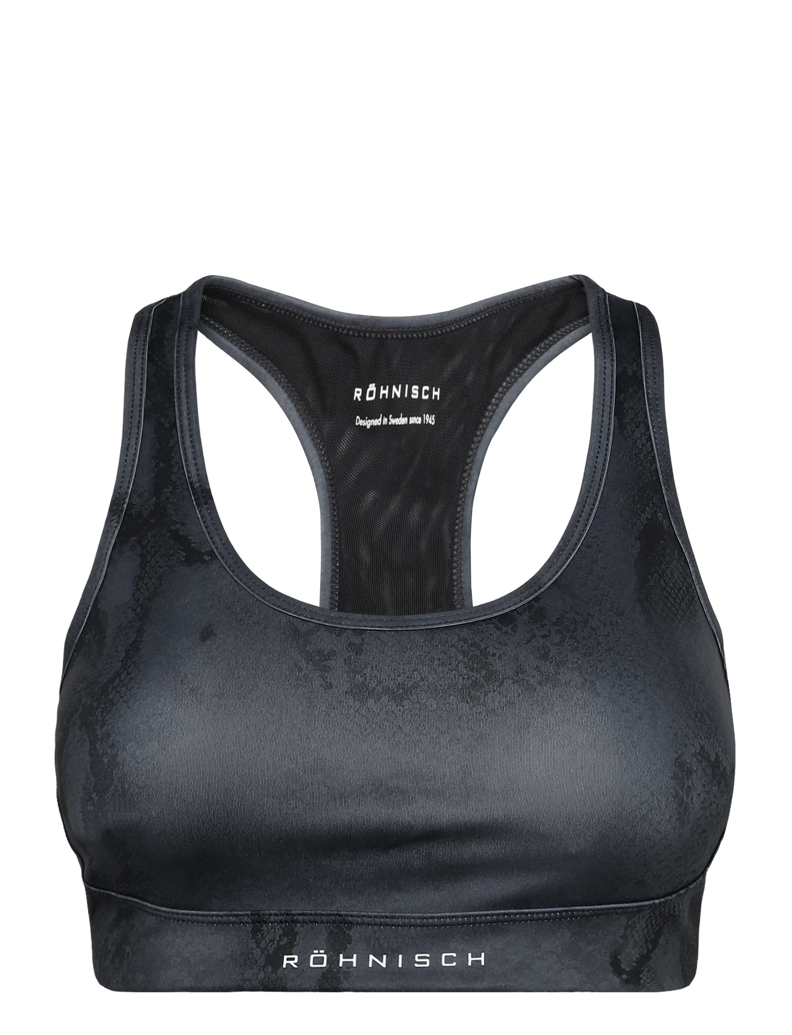 Röhnisch Flattering Mesh Sportsbra - Kläder - GREY SNAKE / grey