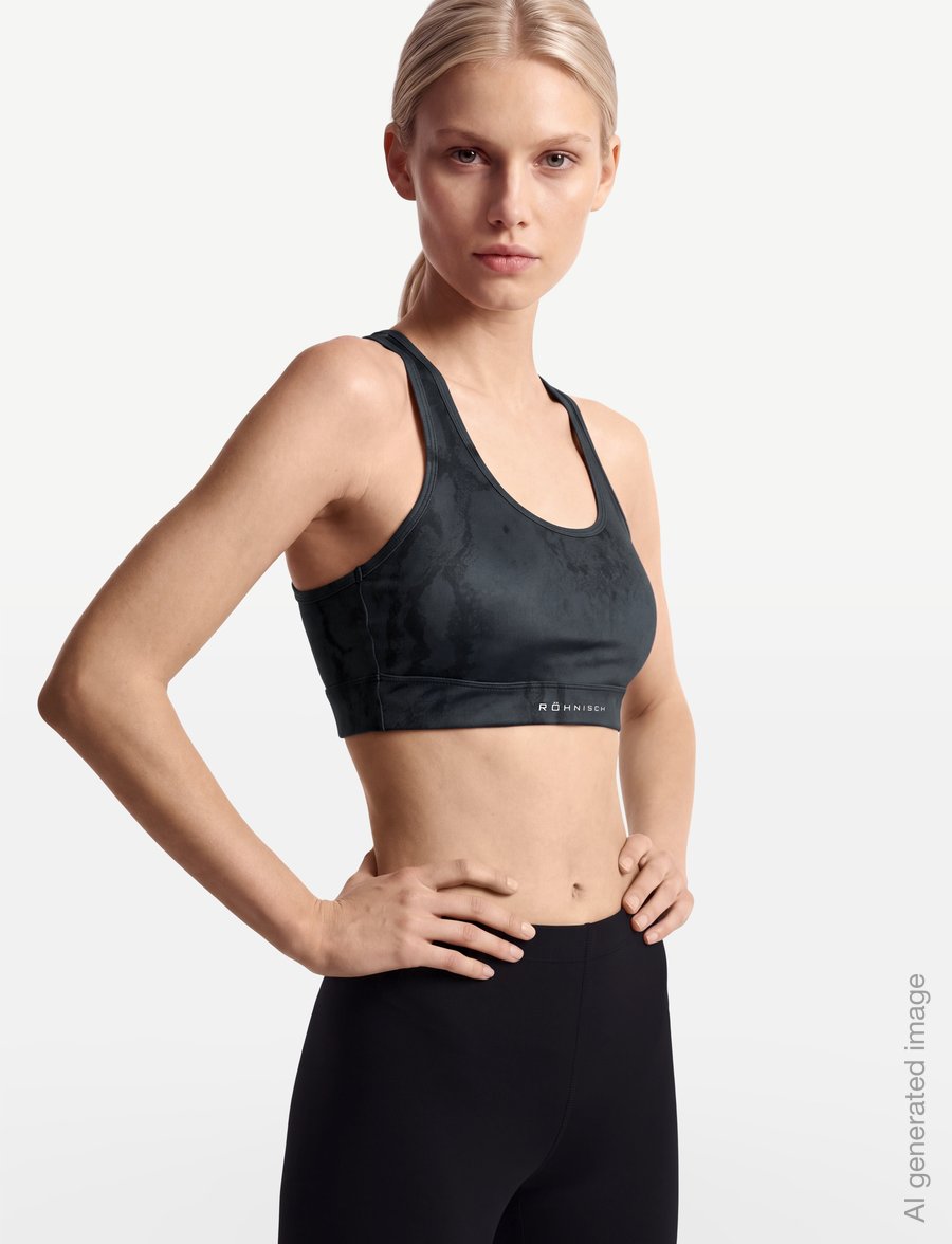 Röhnisch - Flattering Mesh Sportsbra - high support - grey snake - 3