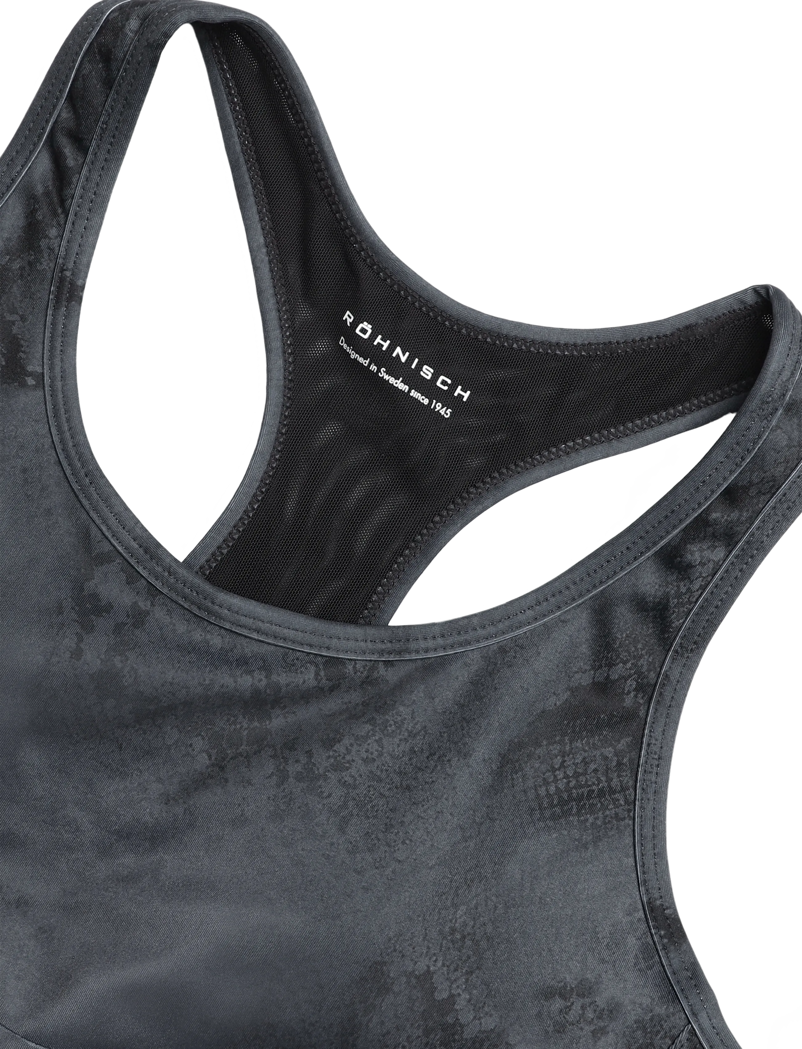 Röhnisch - Flattering Mesh Sportsbra - hög support - grey snake - 2