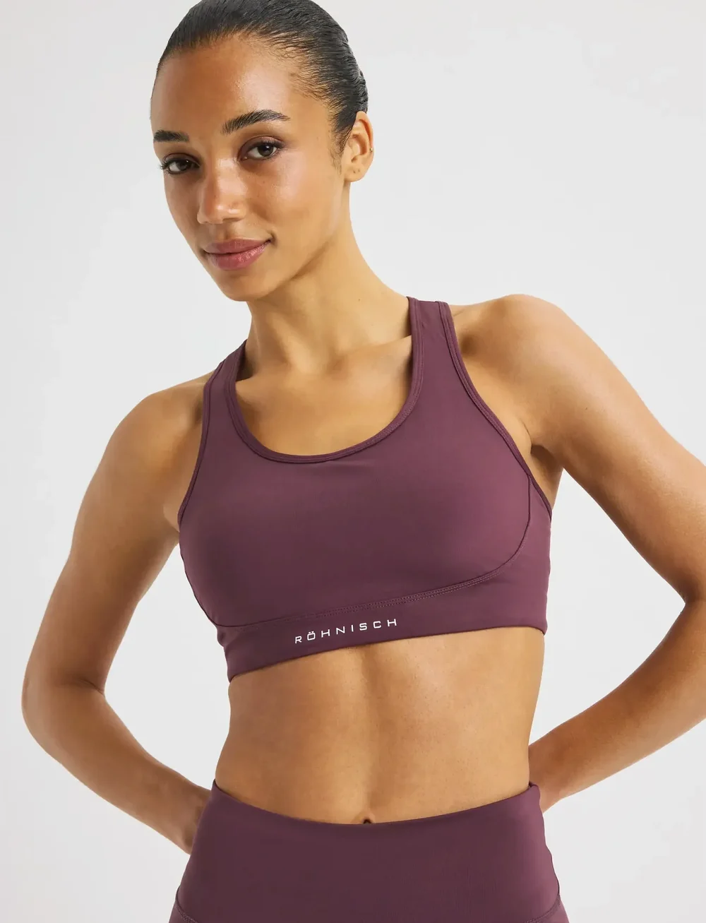 Röhnisch - Flattering Mesh Sportsbra - starker halt - huckleberry - 0