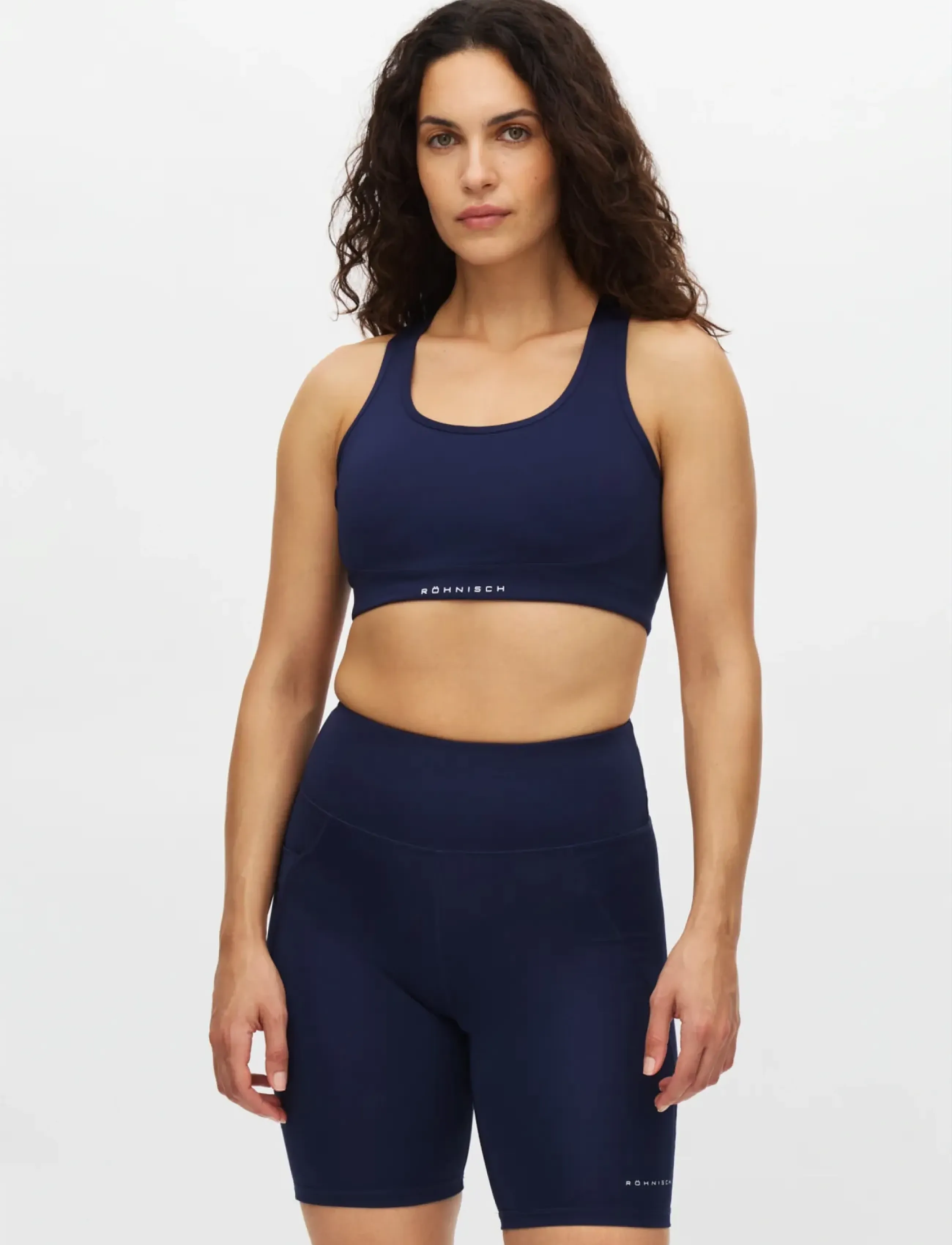 Röhnisch Flattering Mesh Sportsbra, 3XL, Navy, Sport Clothing > Sport Bras - All, Dame
