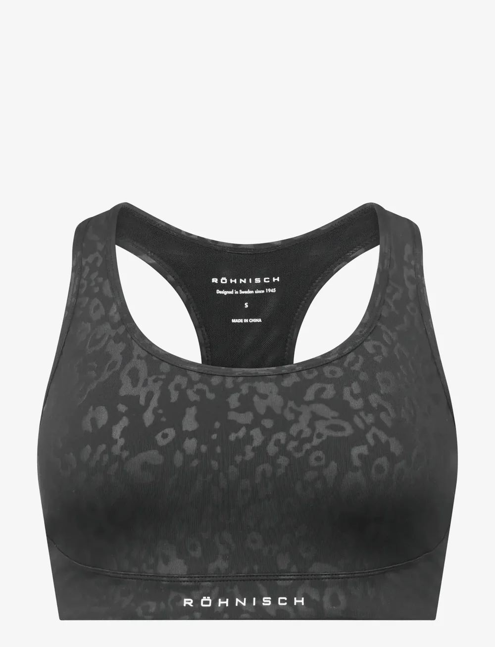 Röhnisch - Flattering Mesh Sportsbra - starker halt - leo emboss black - 1