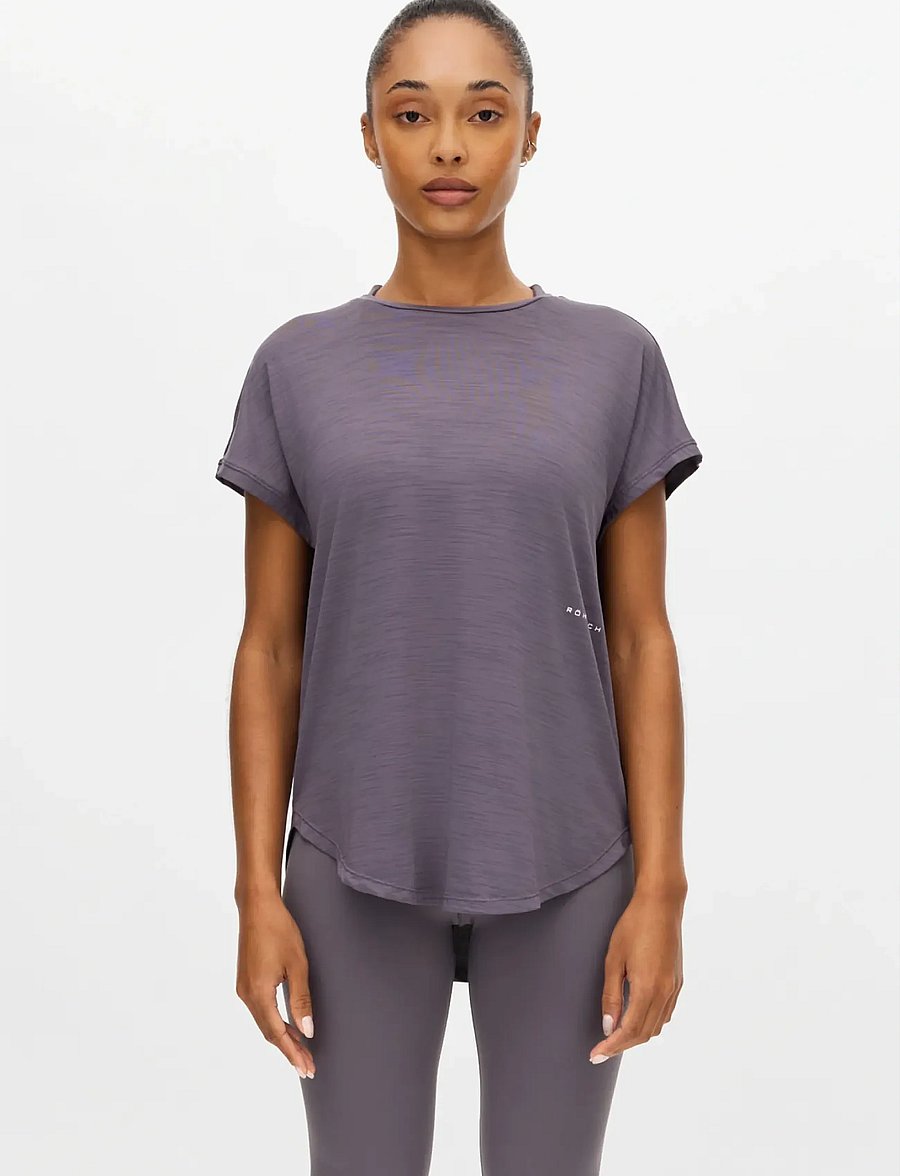 Röhnisch - Motion Tee - stuttermarbolir - smoky lavendel - 0