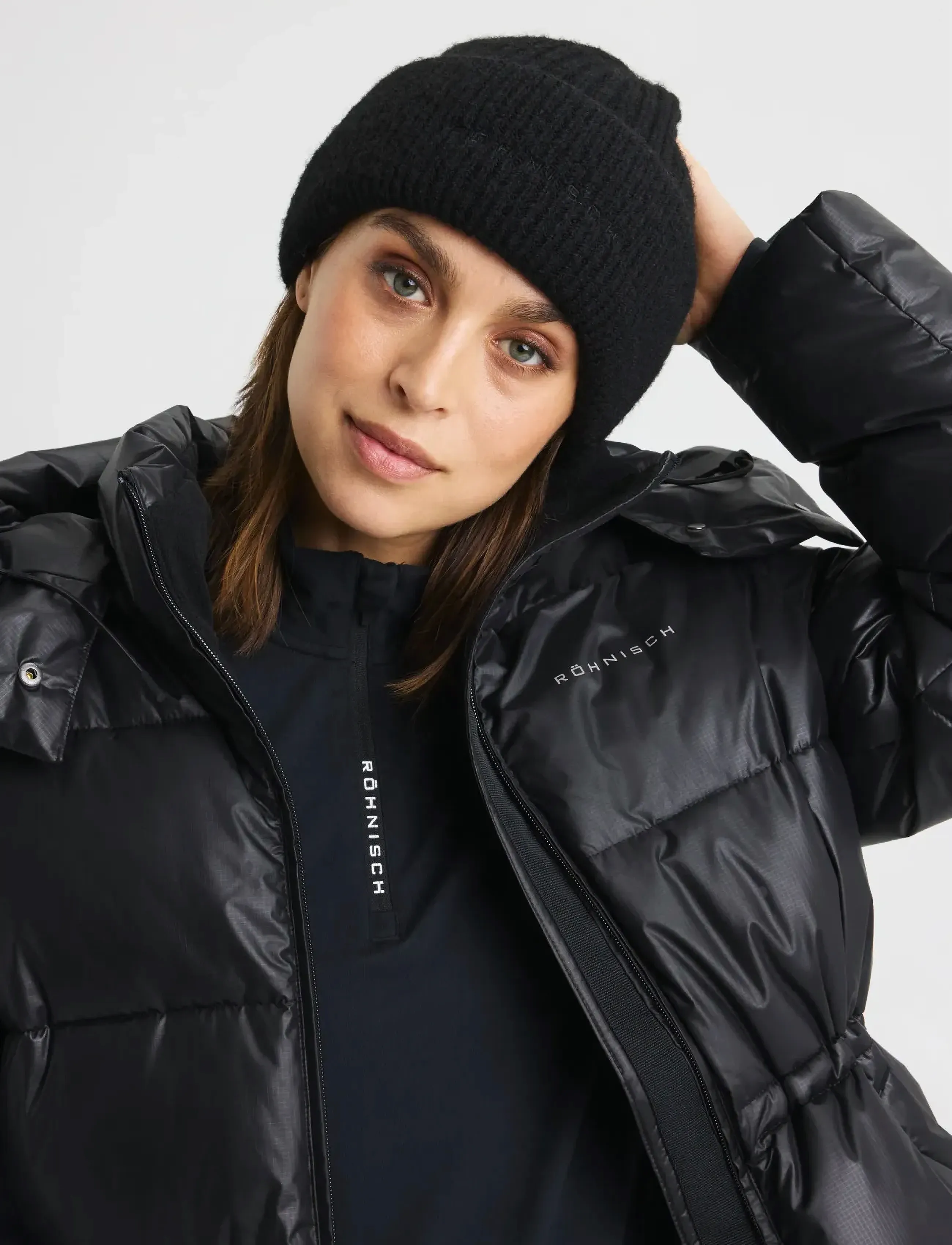 Röhnisch Rib Beanie, One Size, Black, Sport Accessories > Sport Beanies, Dame