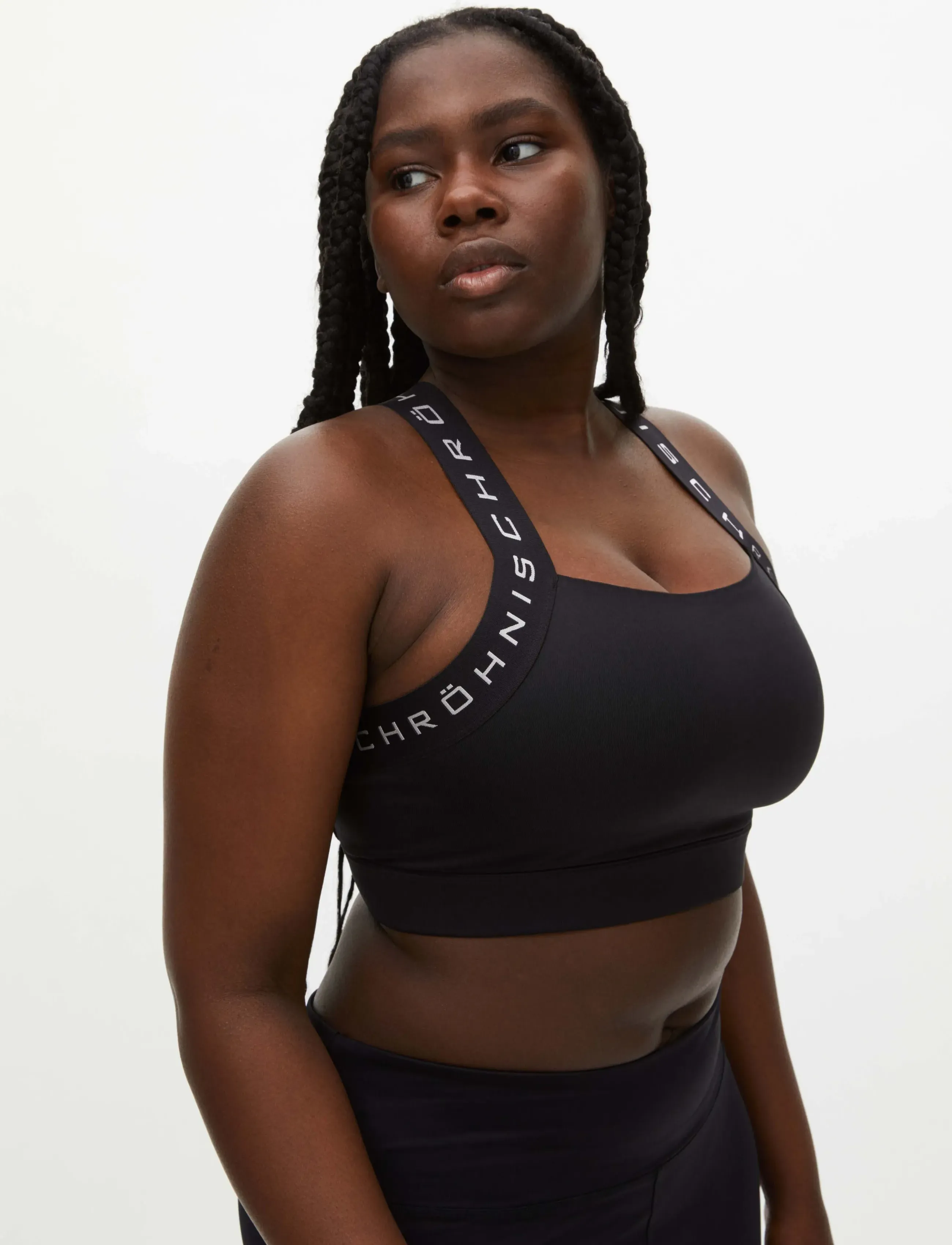 Röhnisch Kay Sports Bra, Kvinder, Krydsryg Sports-bh, Sort, Str: XXL