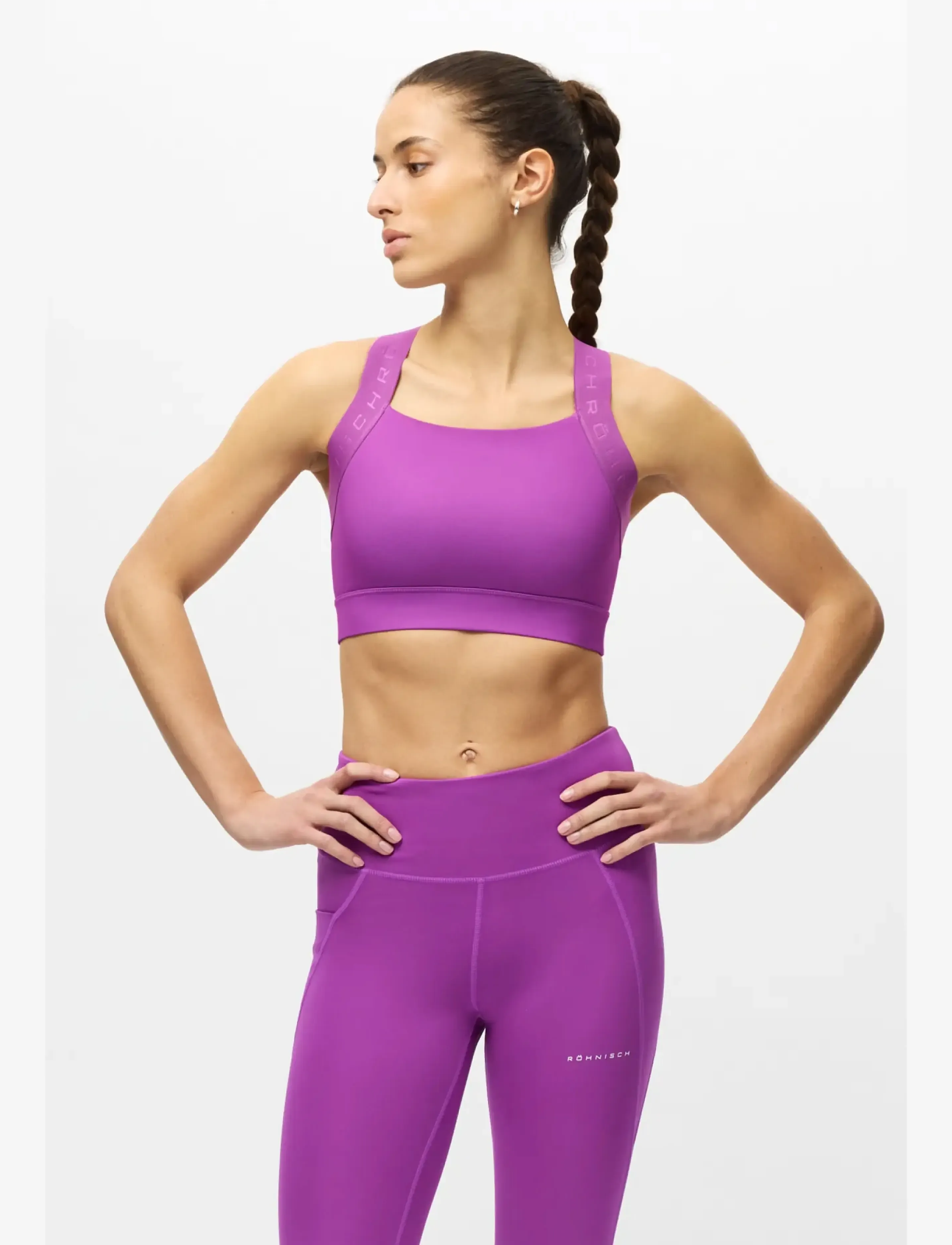 Röhnisch - Kay Sports Bra - starker halt - purple cactus flower - 0