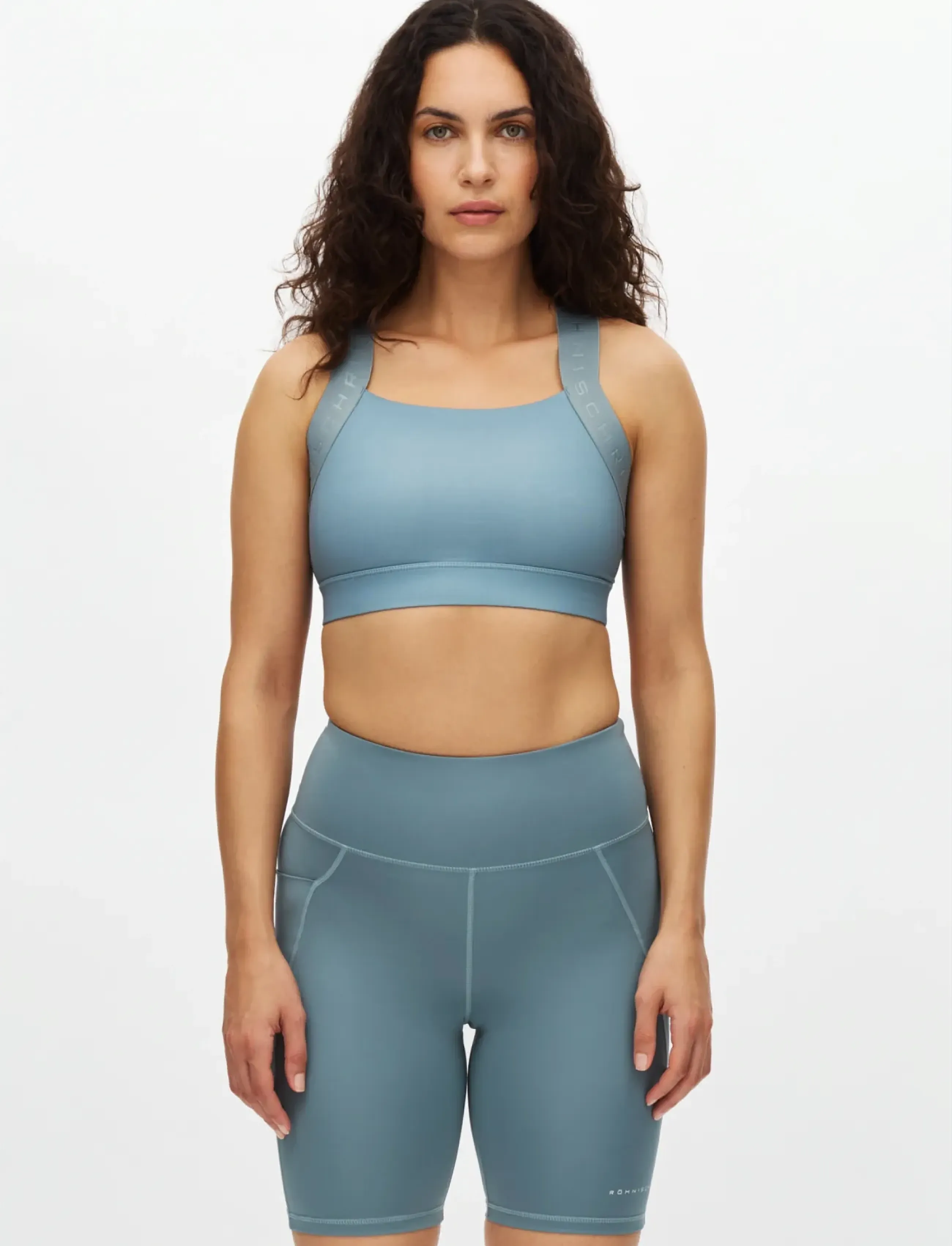 Röhnisch Kay Sports Bra, Krydsryg Sports-bh, Blå, Str: XXXL