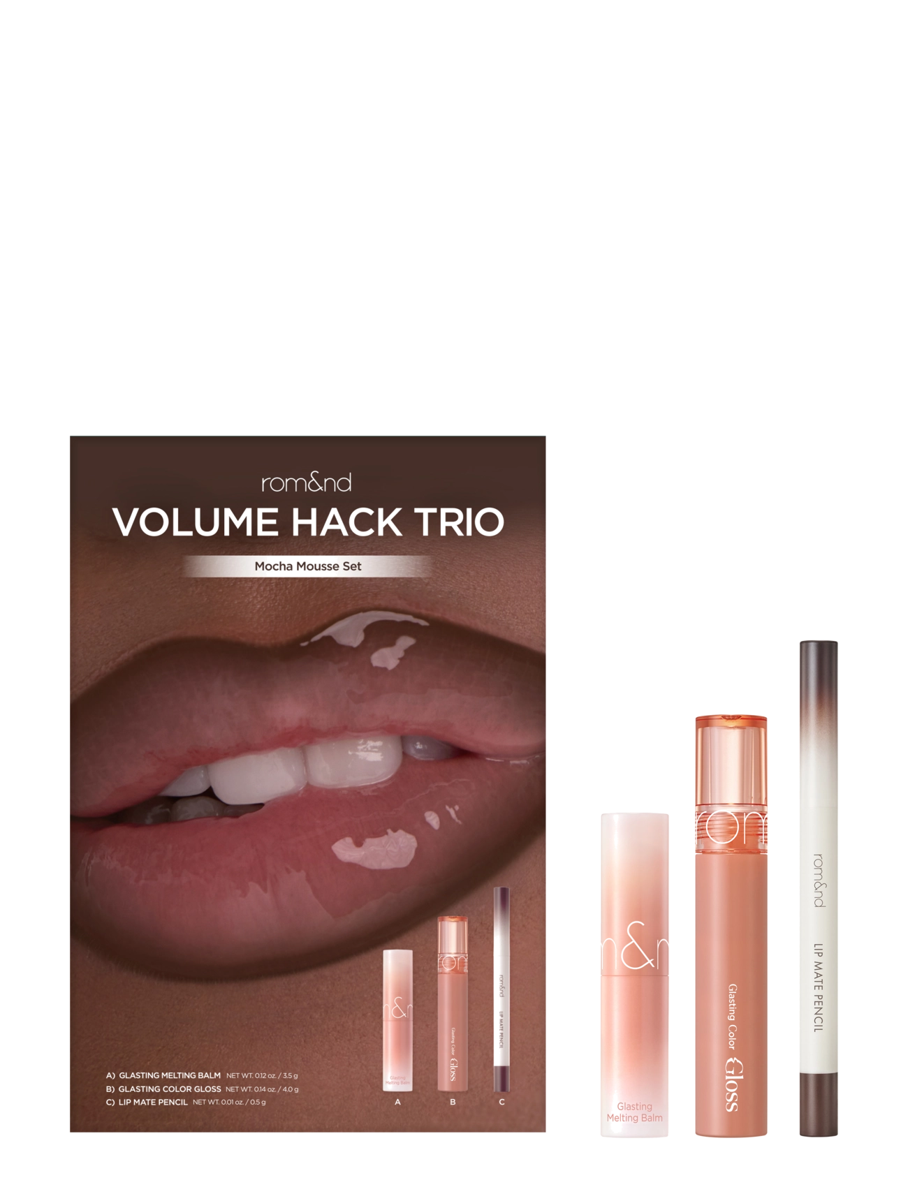 rom&nd rom&nd VOLUME HACK TRIO MOCHA MOUSSE SET - Smink - MULTI-COLORED / brown