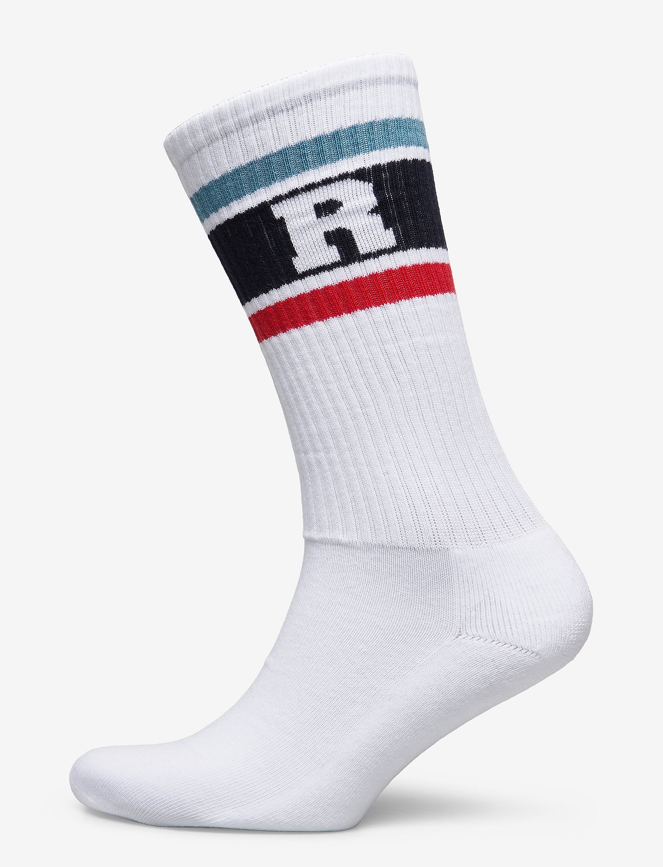 SPORTS SOCKS RD - WHITE SPORT RED LIGHT TURQUOISE
