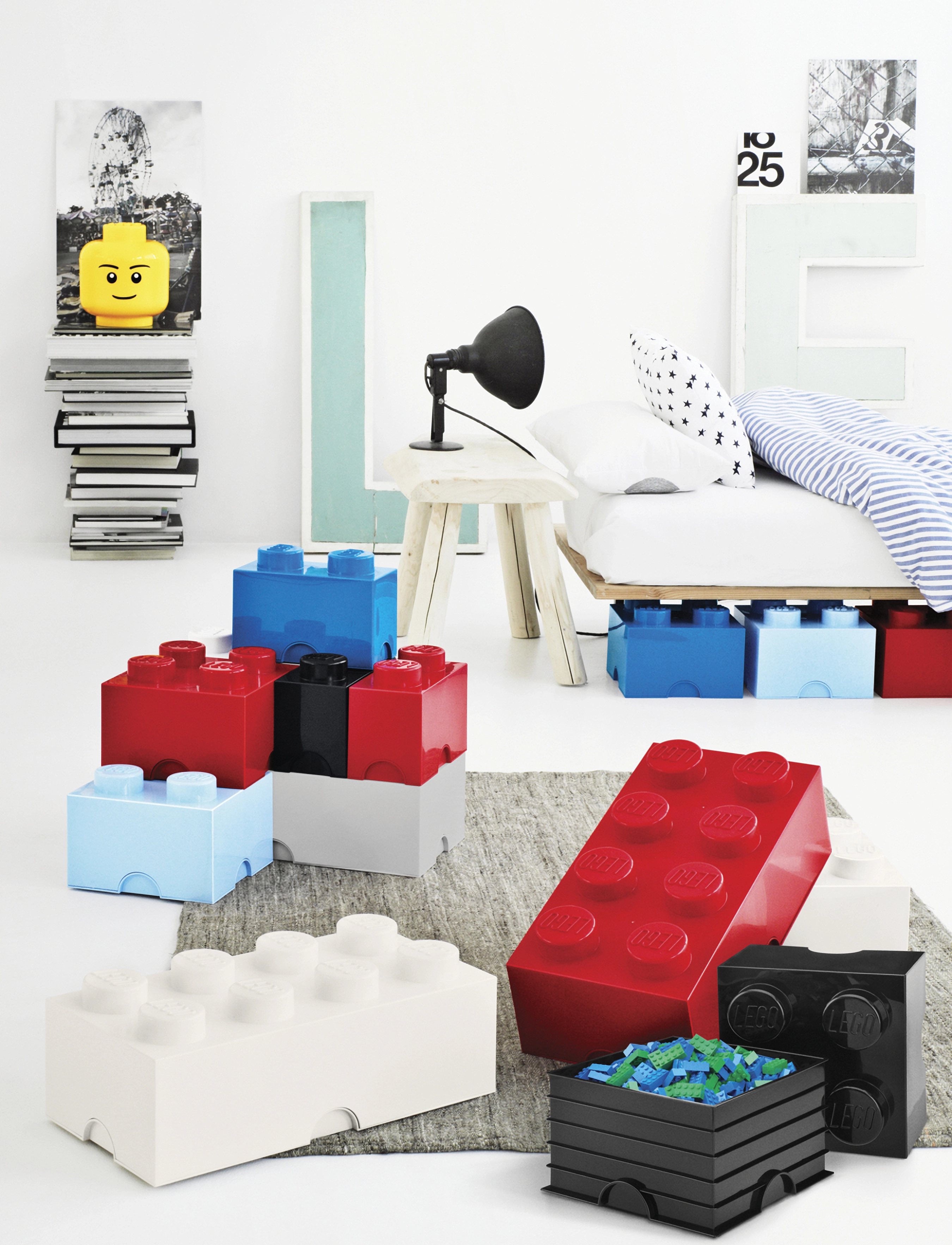 LEGO STORAGE Lego Storage Brick 4, 25X12X18 cm, Black, Opbevaring > Opbevaringskasser, Børn