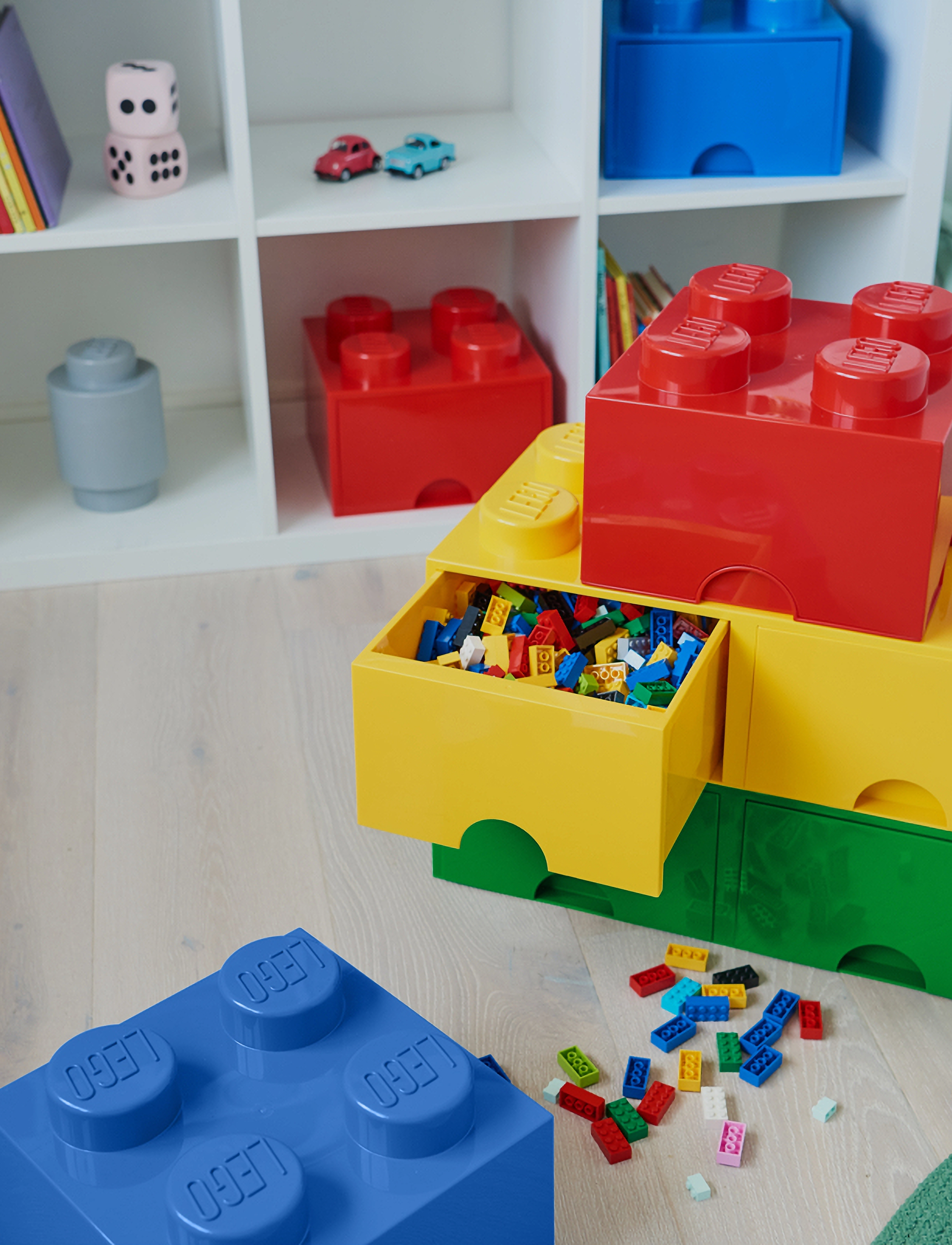 LEGO STORAGE Lego Storage Brick 4, 25X12X18 cm, Blue, Opbevaring > Opbevaringskasser, Børn