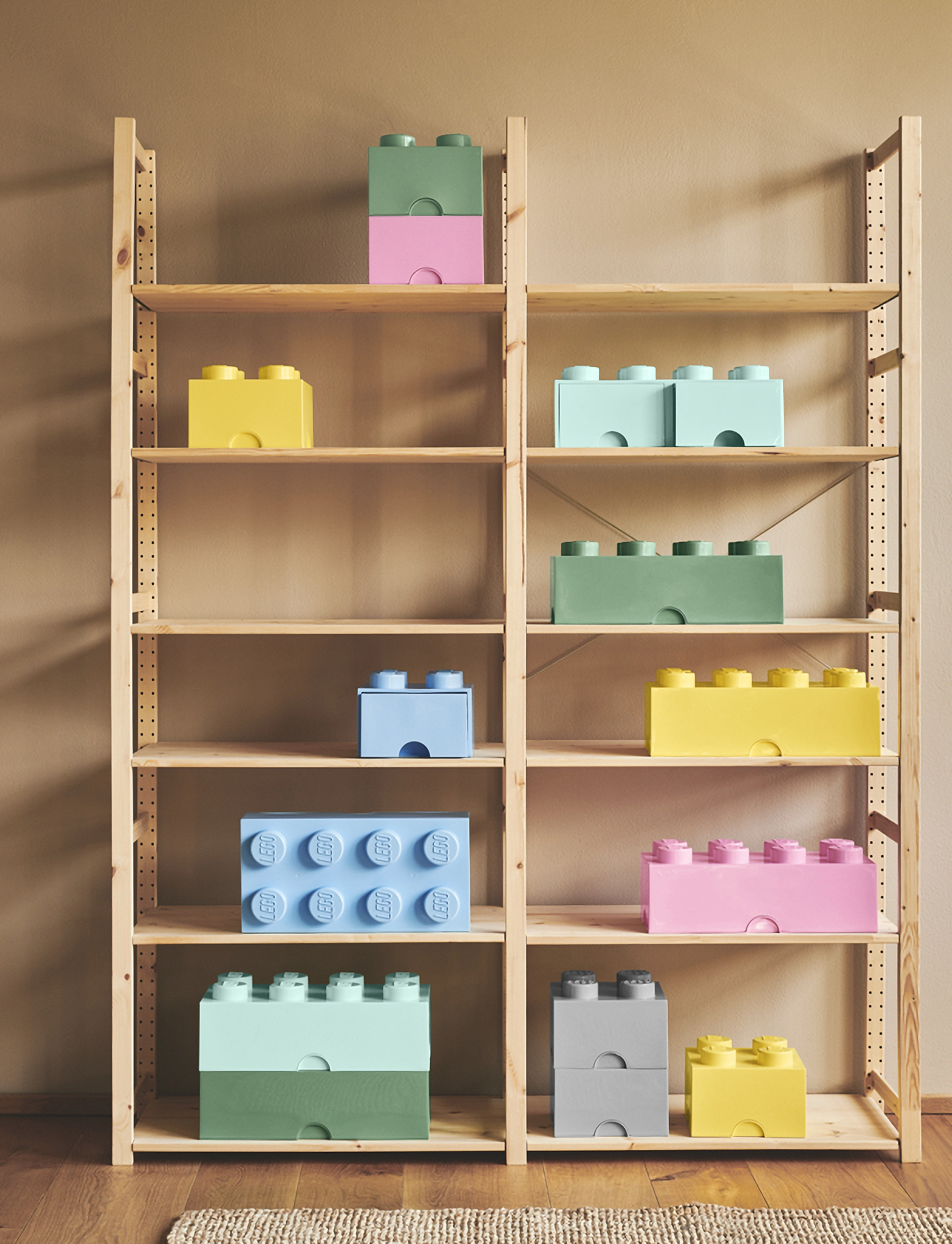LEGO STORAGE Lego Storage Brick 4, 25X12X18 cm, Green, Opbevaring > Opbevaringskasser, Børn