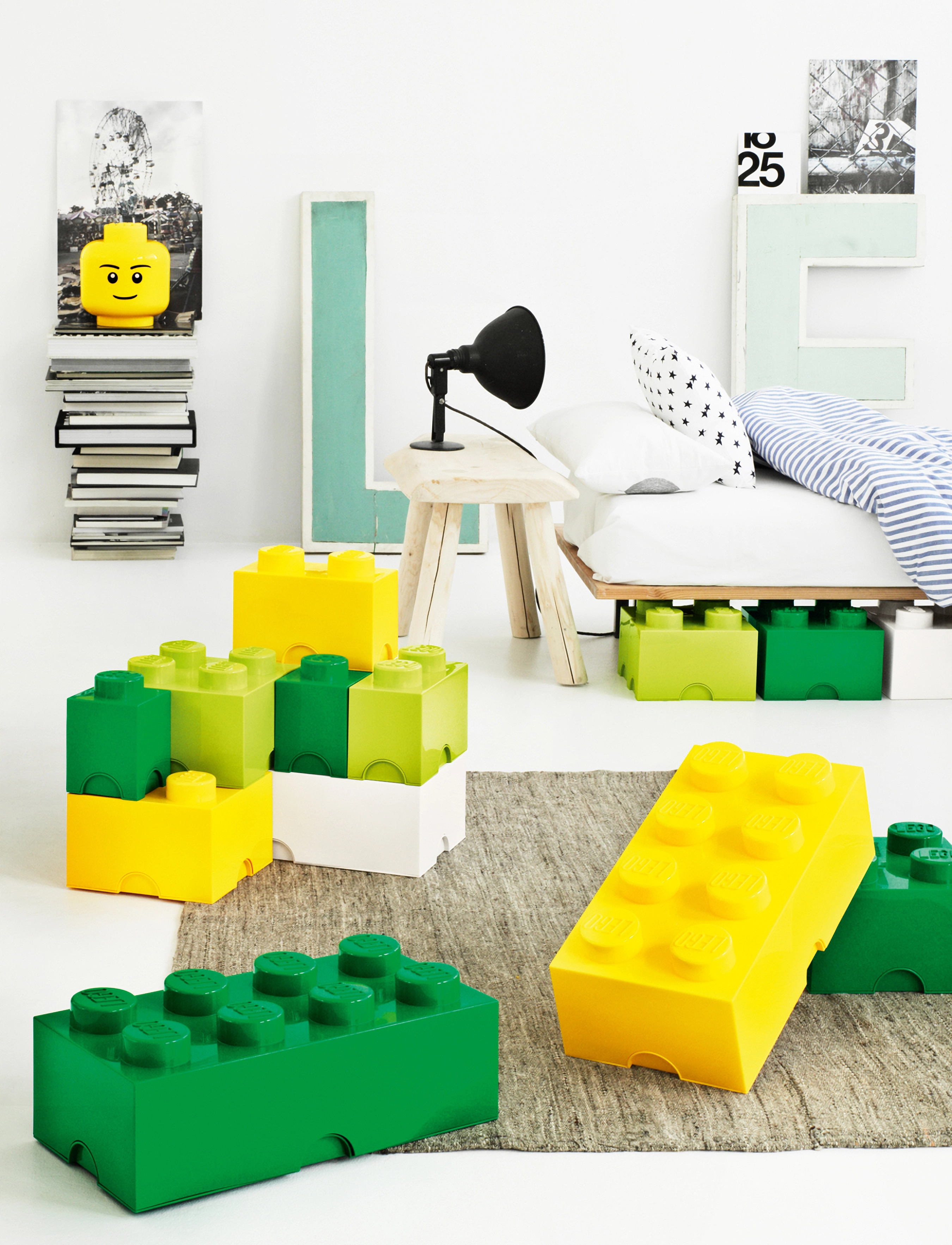 LEGO STORAGE Lego Storage Brick 8 - Yellow, One Size, Yellow, Legetøj > Lego Legetøj, Børn