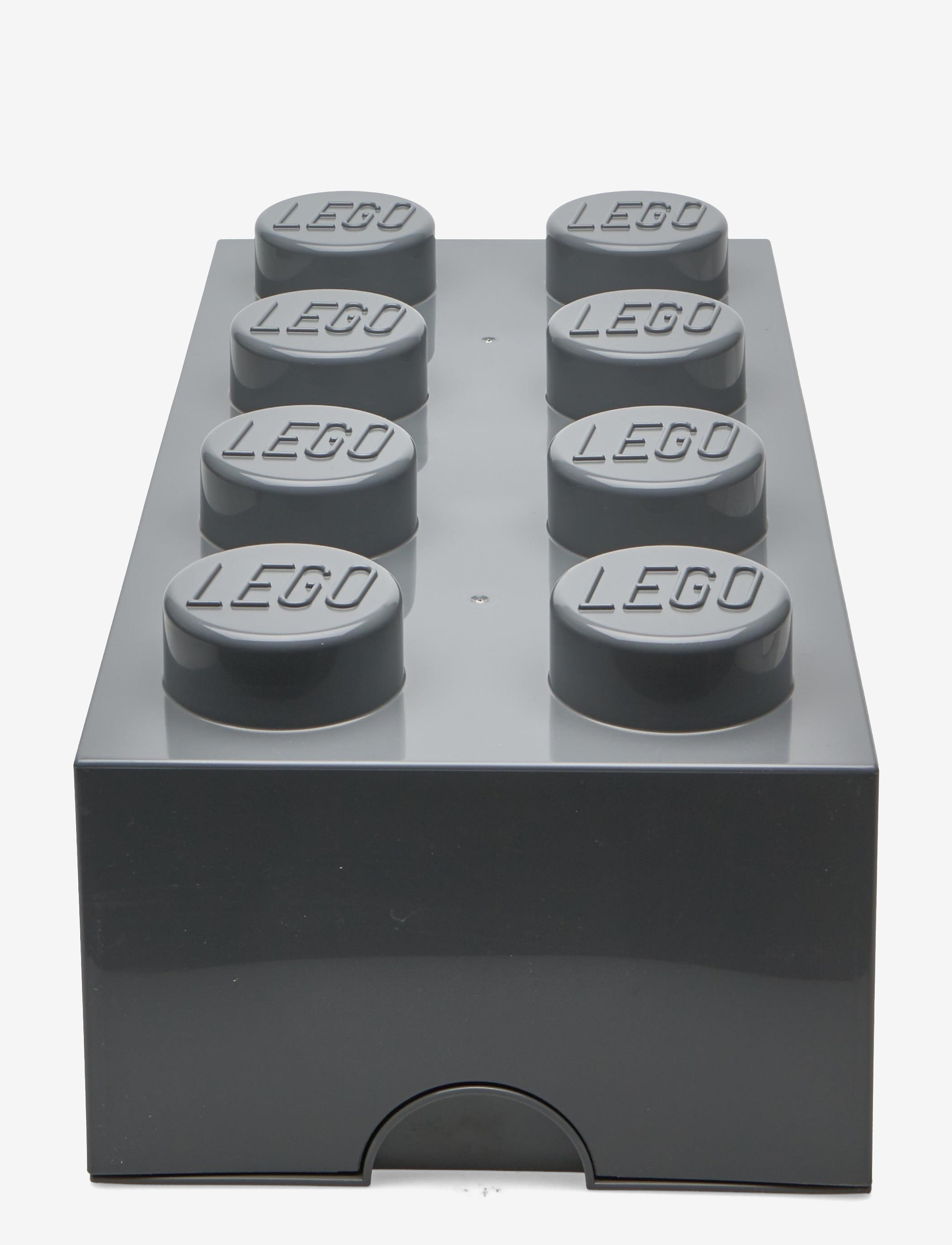 LEGO STORAGE BRICK 8 - DARK STONE GREY