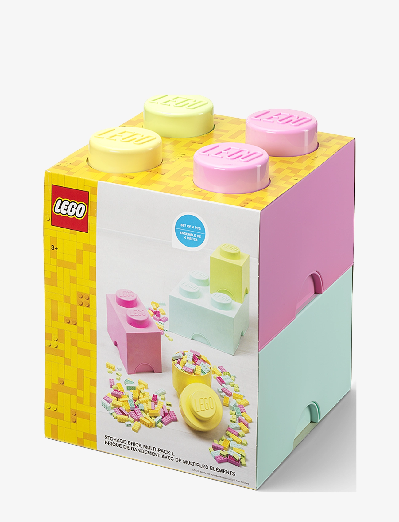 LEGO STORAGE - LEGO STORAGE BRICK MULTI-PACK L PASTEL - yellow/pink - 1