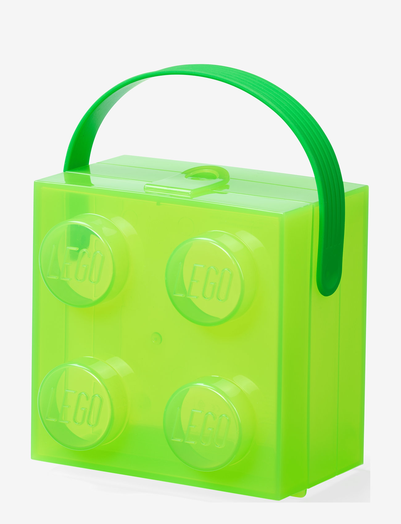 LEGO STORAGE - LEGO Box W. Handle Translucent Green - resa - translucent green - 0
