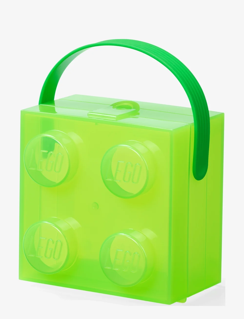 LEGO STORAGE - LEGO Box W. Handle Translucent Green - resa - translucent green - 0