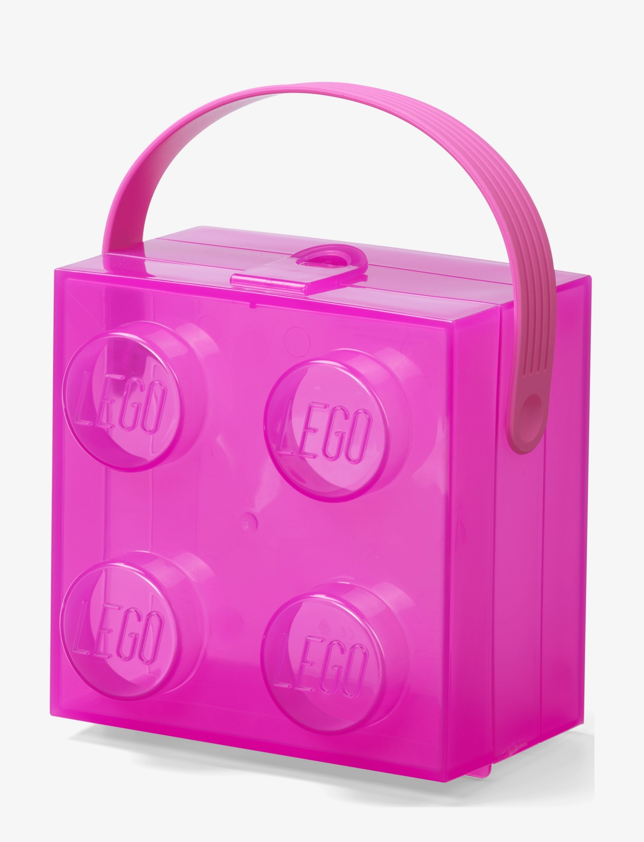 LEGO STORAGE LEGO Box W. Handle Translucent Violet - Rollenspiel - TRANSLUCENT VIOLET / pink/rose