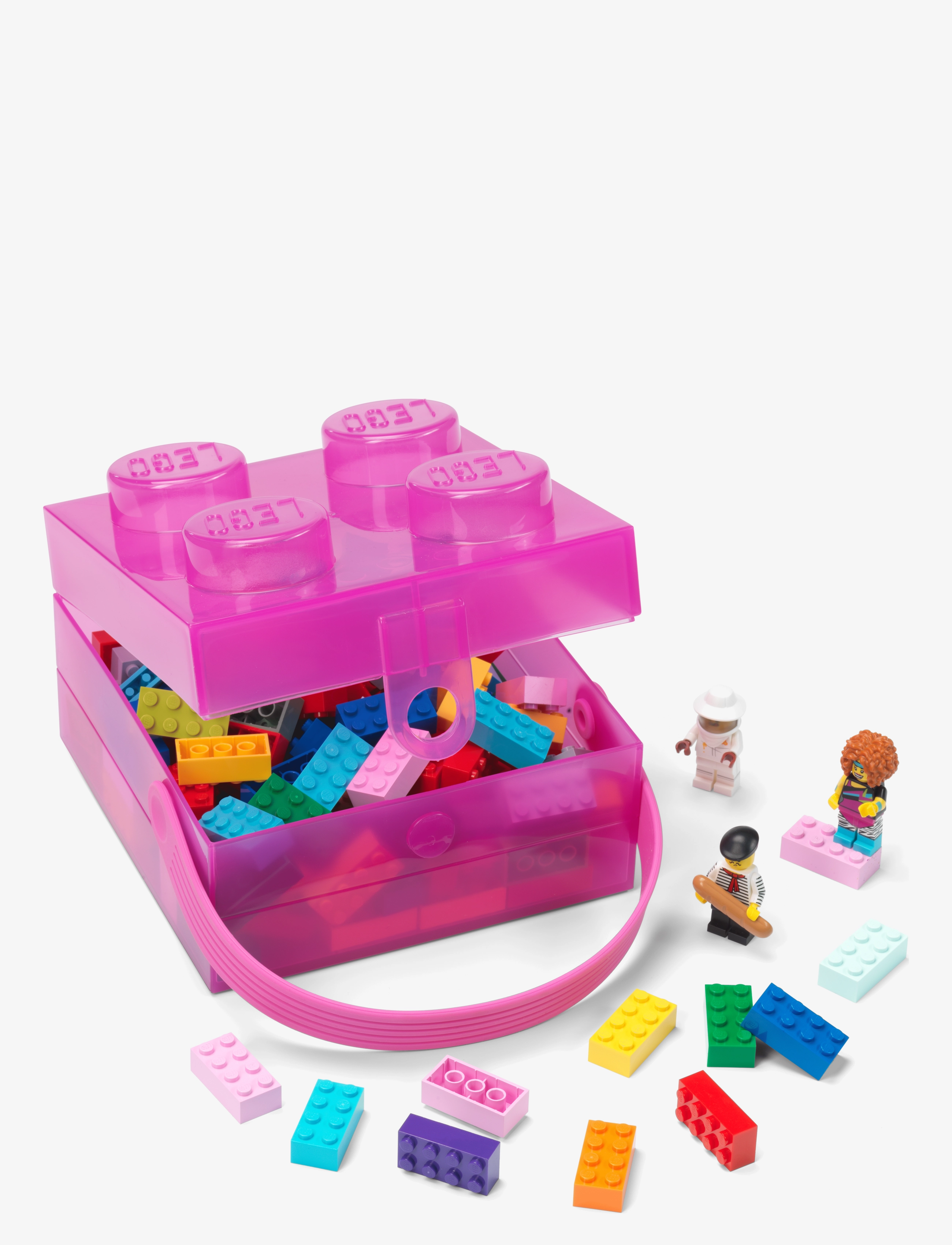 LEGO STORAGE - LEGO Box W. Handle Translucent Violet - reisimine - translucent violet - 1