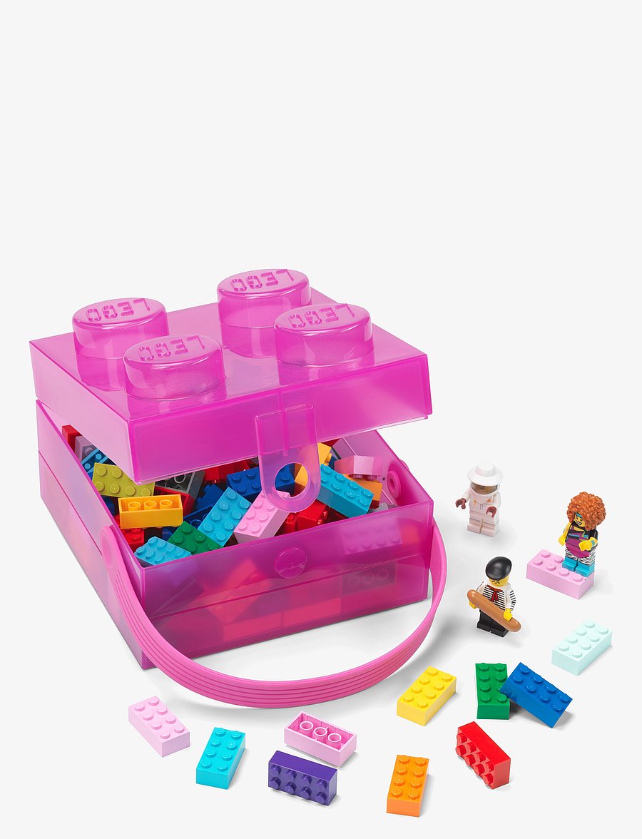 LEGO STORAGE - LEGO Box W. Handle Translucent Violet - reisimine - translucent violet - 1