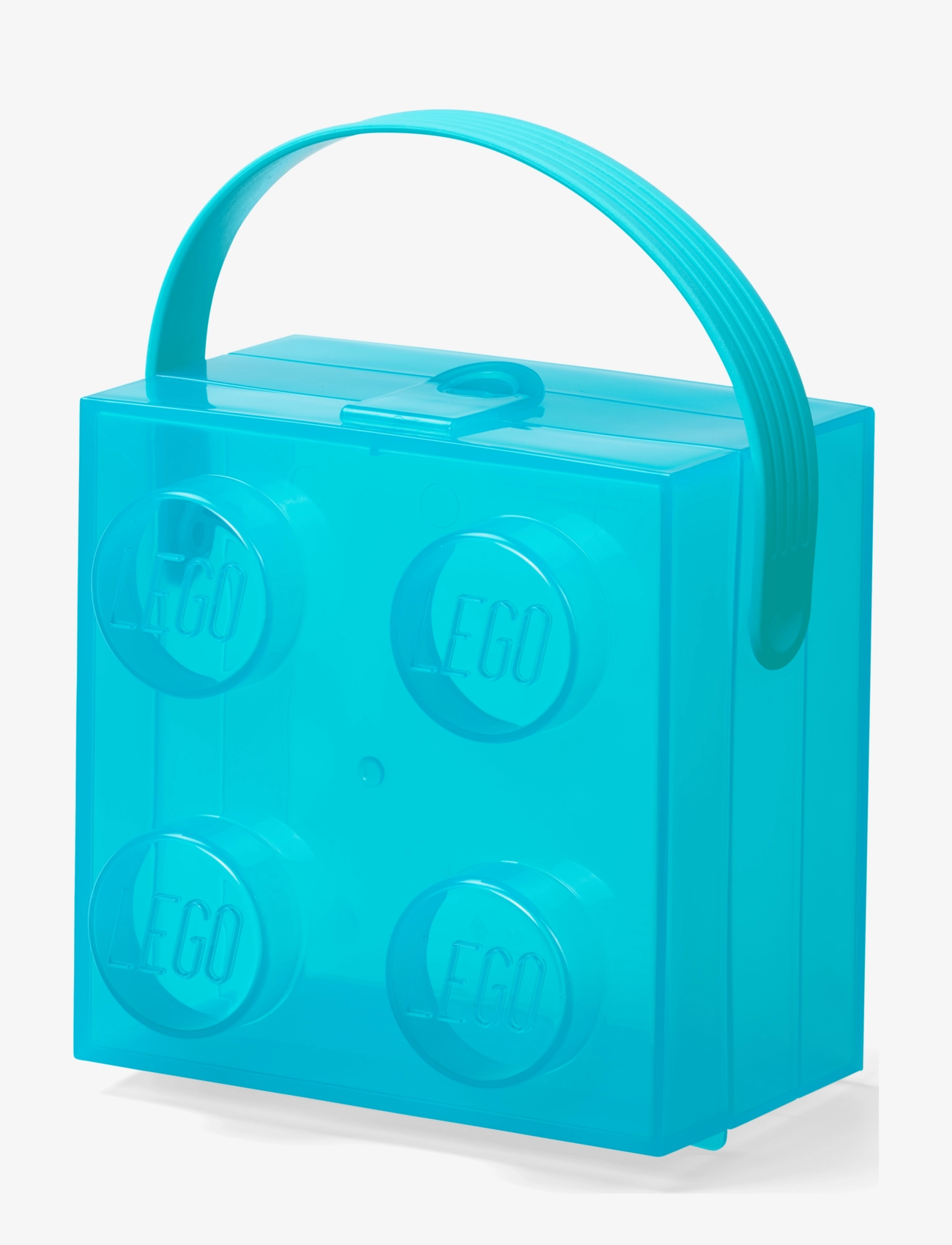 LEGO STORAGE Lego Box W. Handle Translucent Light Blue, One Size, Storage, Blau - Storage Boxes, Kinder