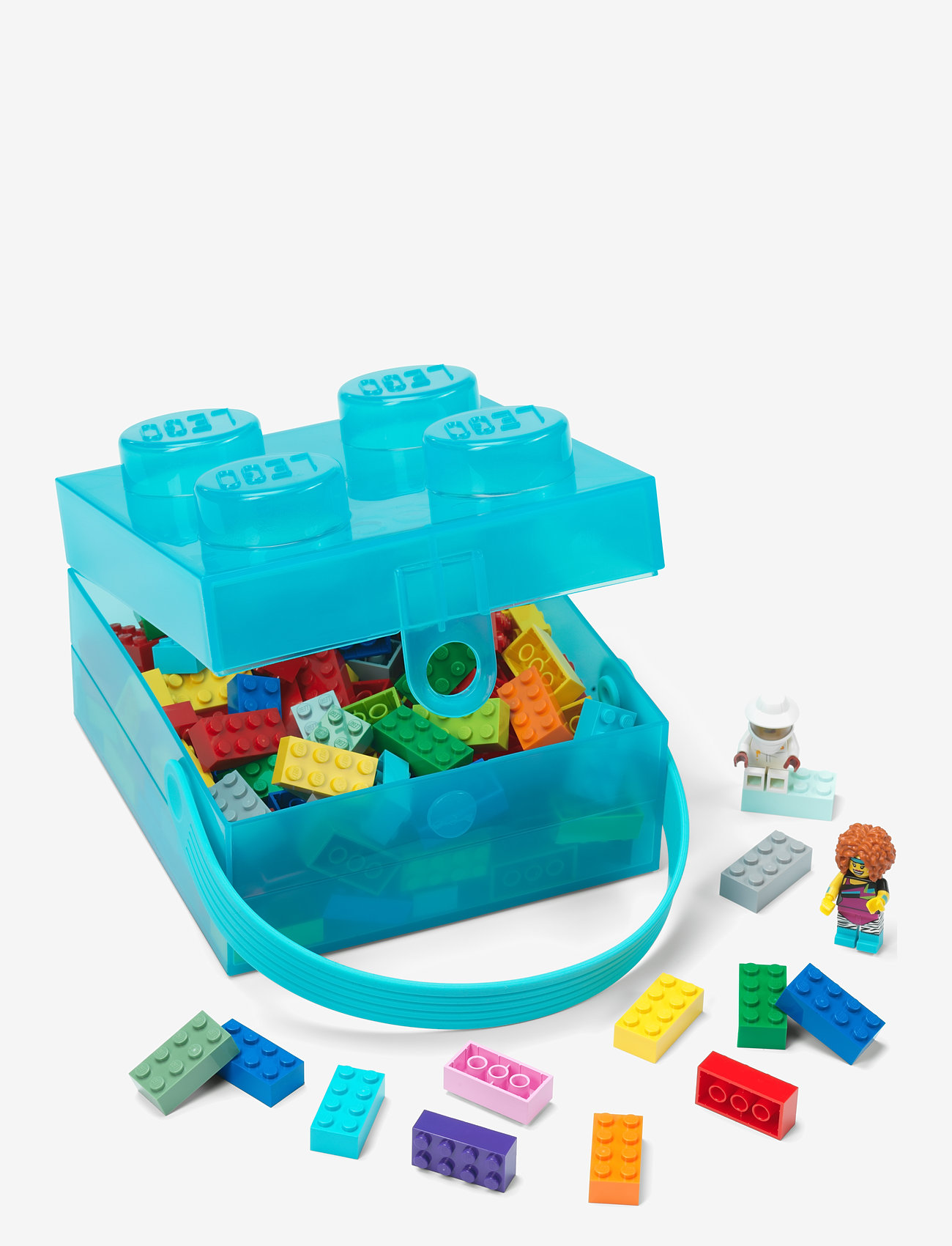 LEGO STORAGE - LEGO Box W. Handle Translucent Light Blue - reisen - translucent light blue - 1