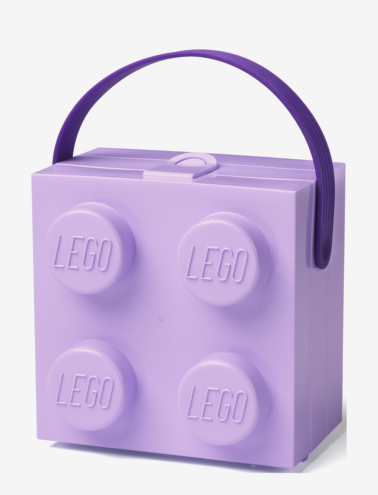 LEGO STORAGE - BOX W. HANDLE (4 KNOB) - CLASSIC - reisen - lavender - 0