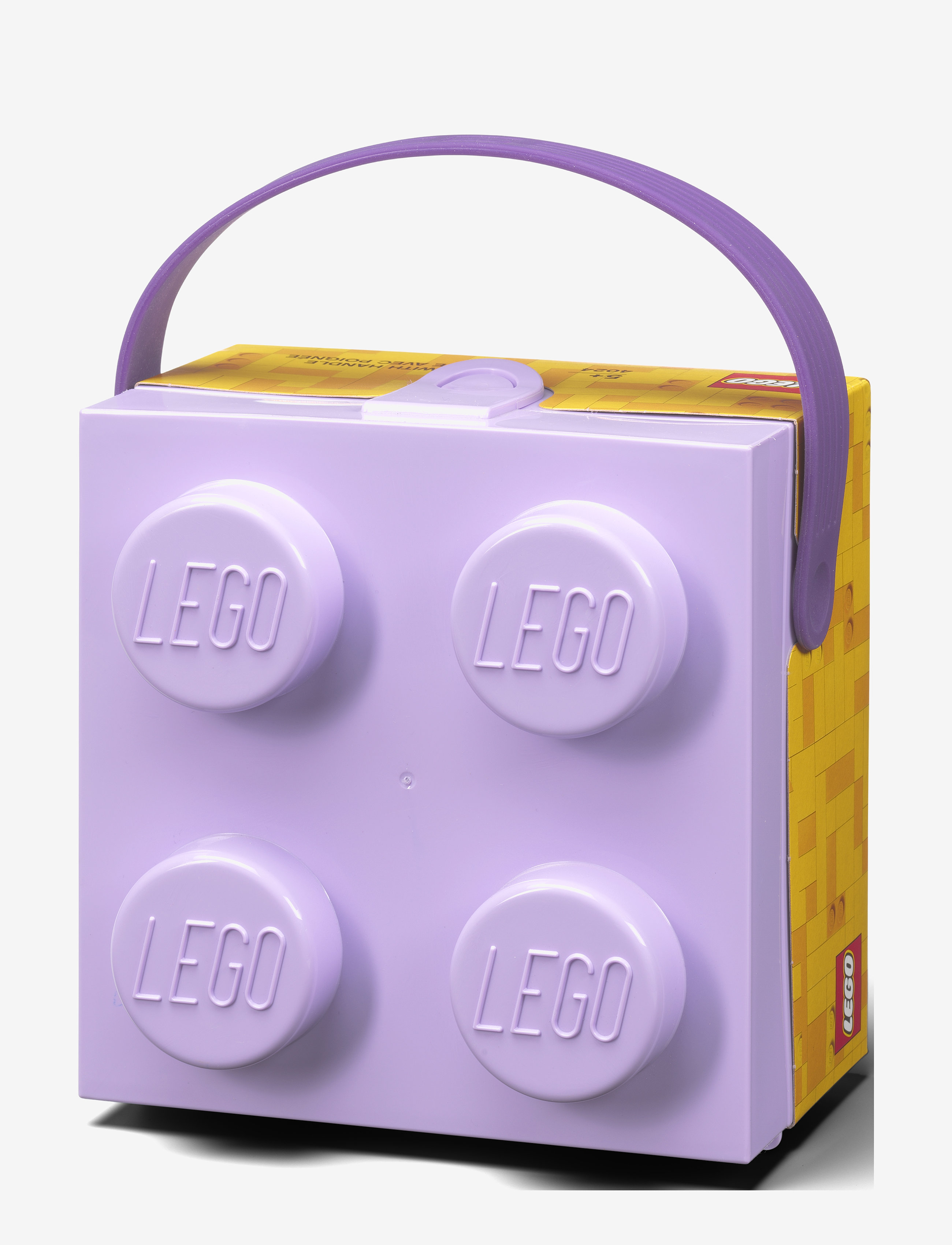 LEGO STORAGE - BOX W. HANDLE (4 KNOB) - CLASSIC - reise - lavender - 1