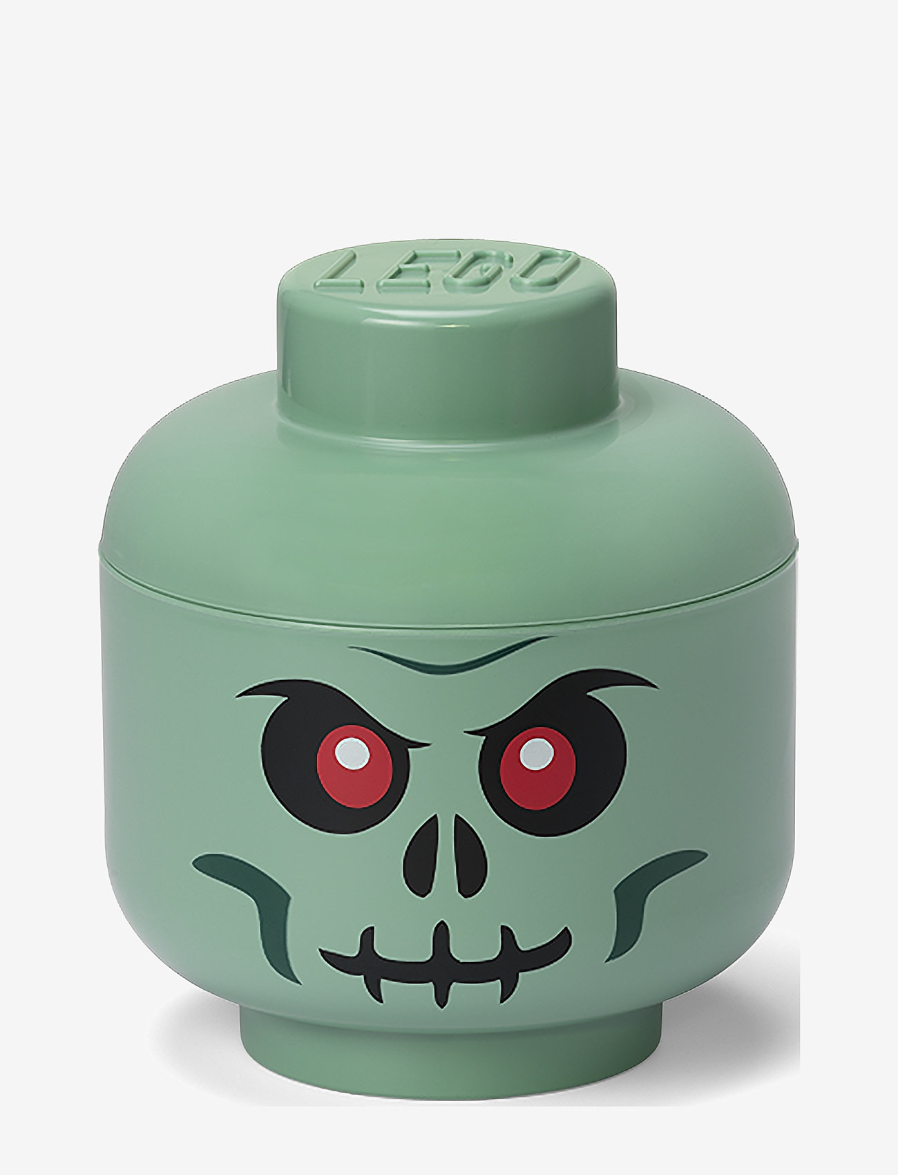 LEGO STORAGE - LEGO STORAGE HEAD (SMALL) - GREEN SKELETON - opbevaringskasser - green skeleton - 0