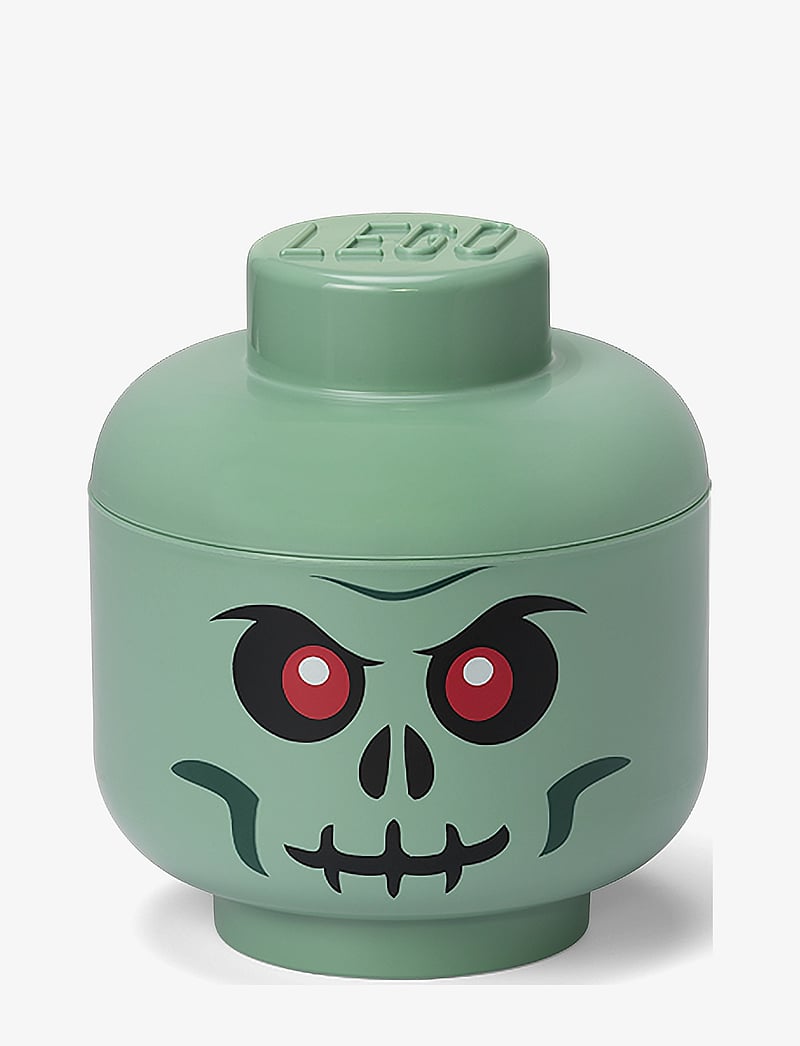 LEGO STORAGE - LEGO STORAGE HEAD (SMALL) - GREEN SKELETON - opbevaringskasser - green skeleton - 0