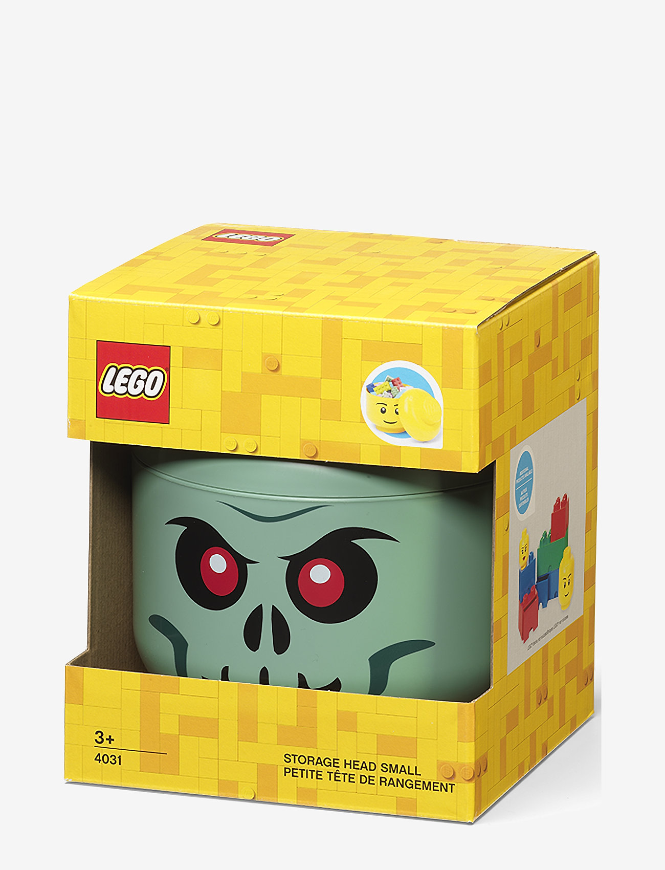 LEGO STORAGE - LEGO STORAGE HEAD (SMALL) - GREEN SKELETON - opbevaringskasser - green skeleton - 2