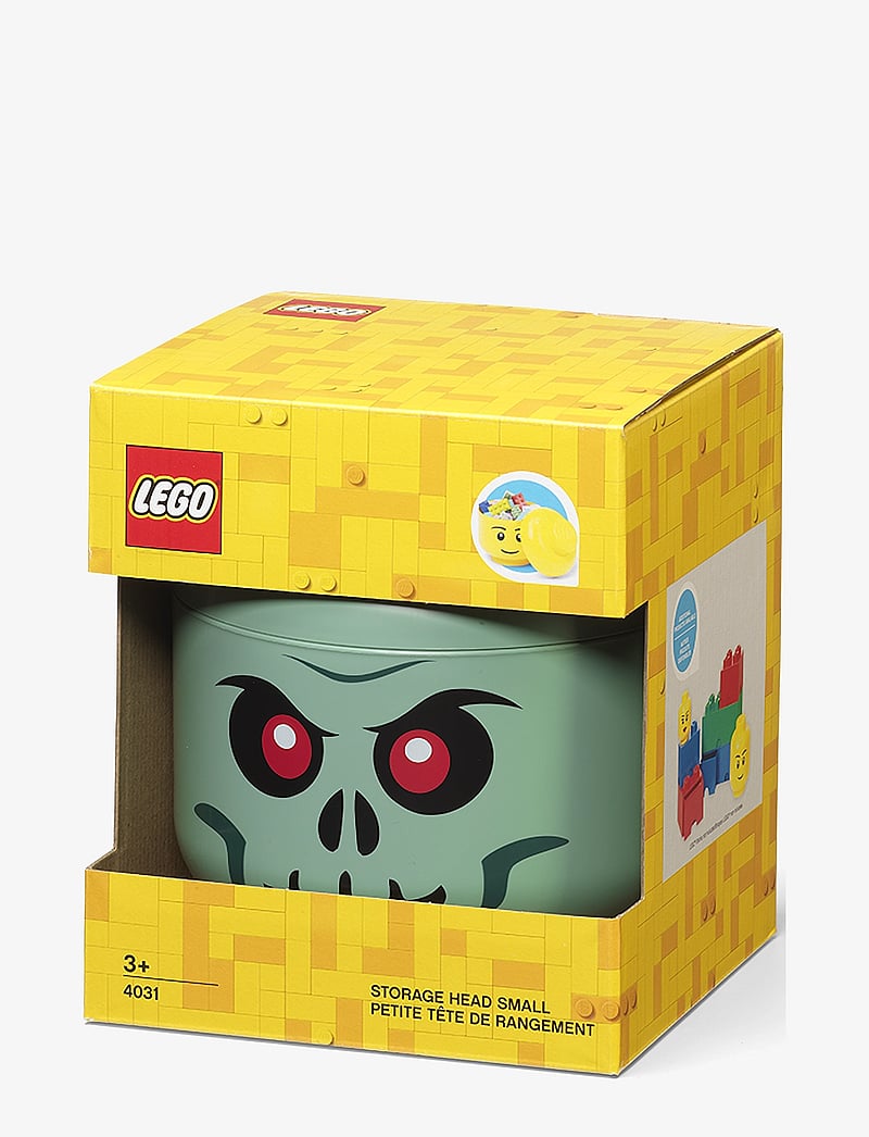 LEGO STORAGE - LEGO STORAGE HEAD (SMALL) - GREEN SKELETON - opbevaringskasser - green skeleton - 2