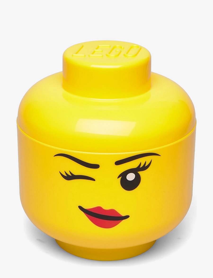 LEGO STORAGE - LEGO STORAGE HEAD (SMALL) - storage boxes - bright yellow - 0