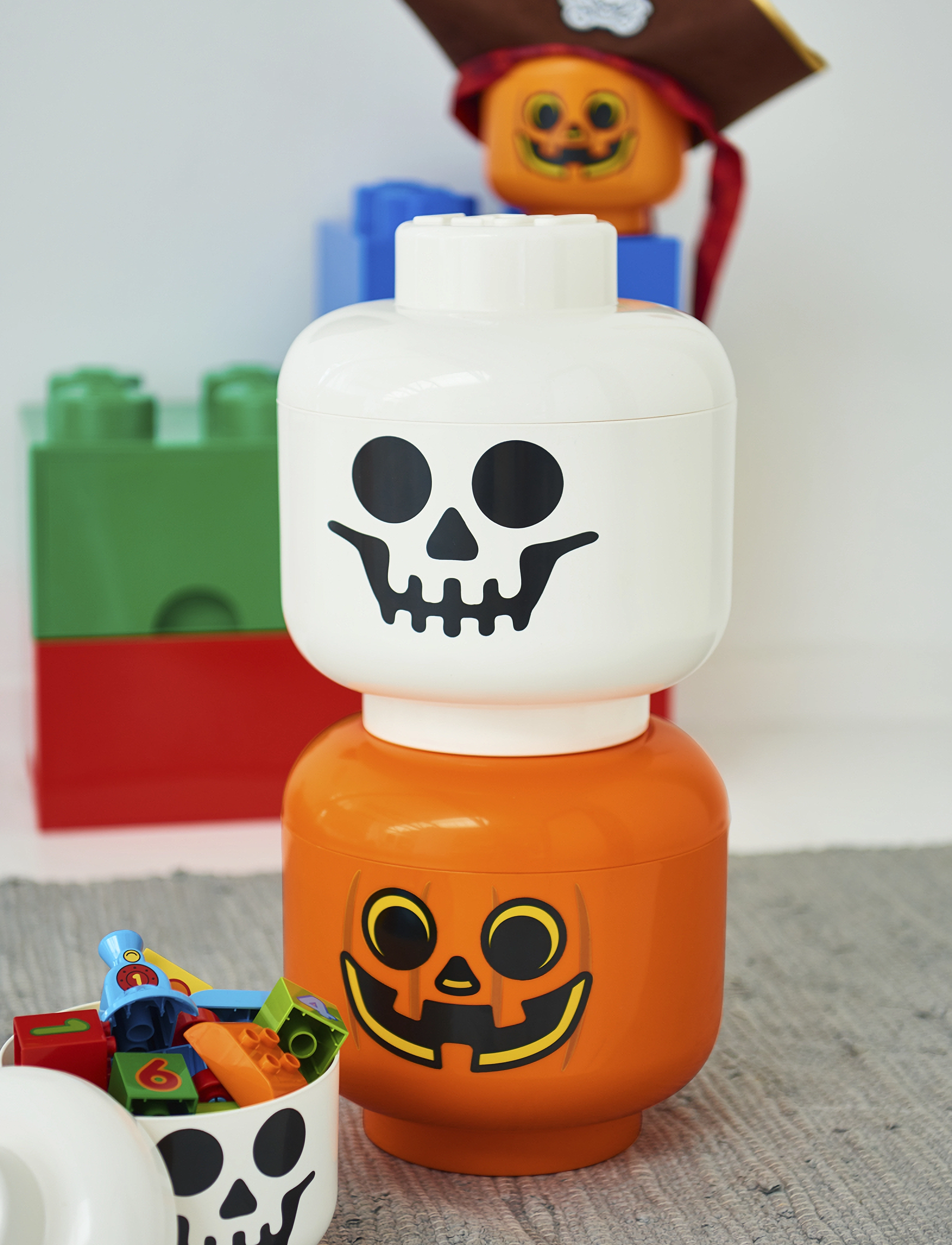 LEGO STORAGE - LEGO STORAGE HEAD (SMALL) - opbevaringskasser - white - 2