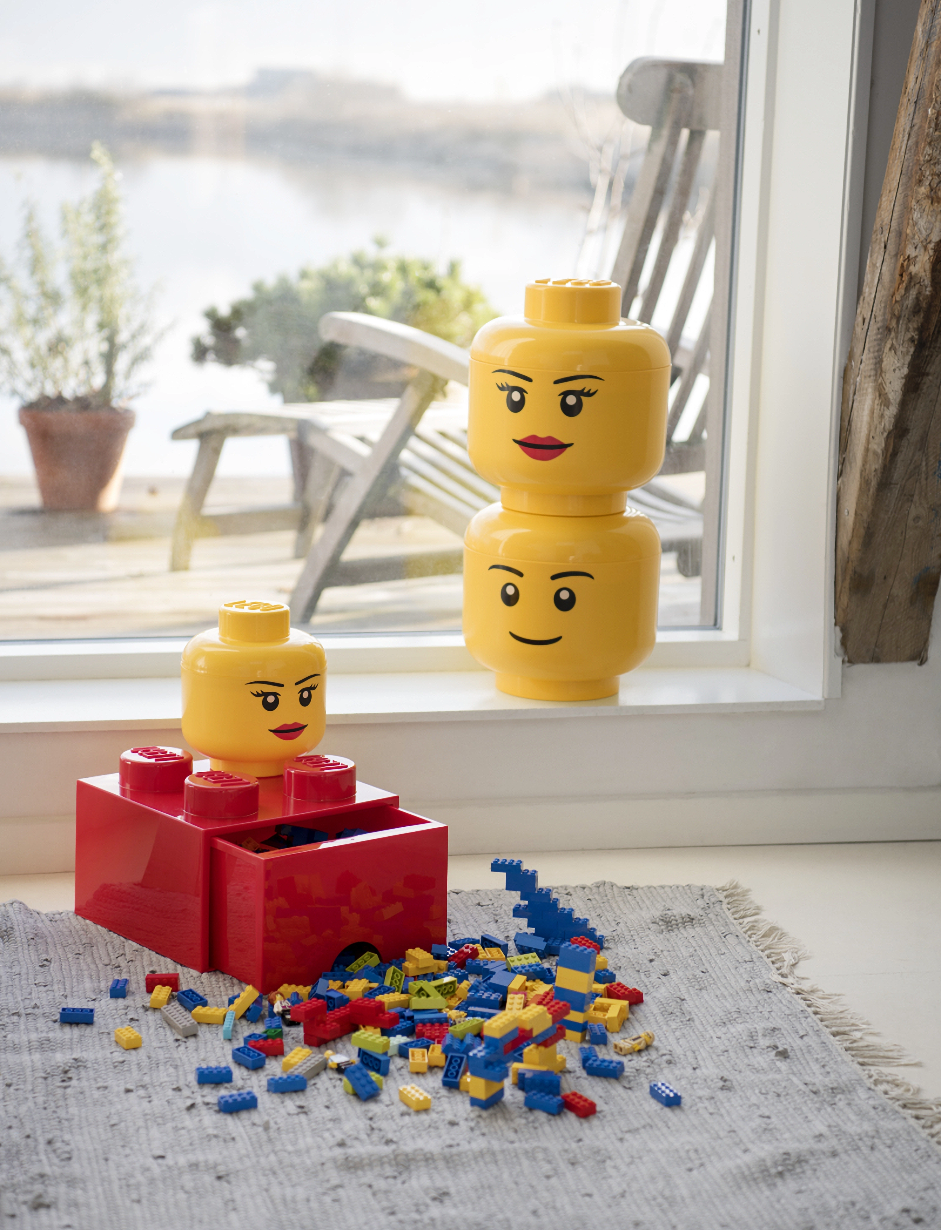 LEGO STORAGE Head (Large), 24X 27 cm, Storage, Gelb - Storage Boxes, Kinder