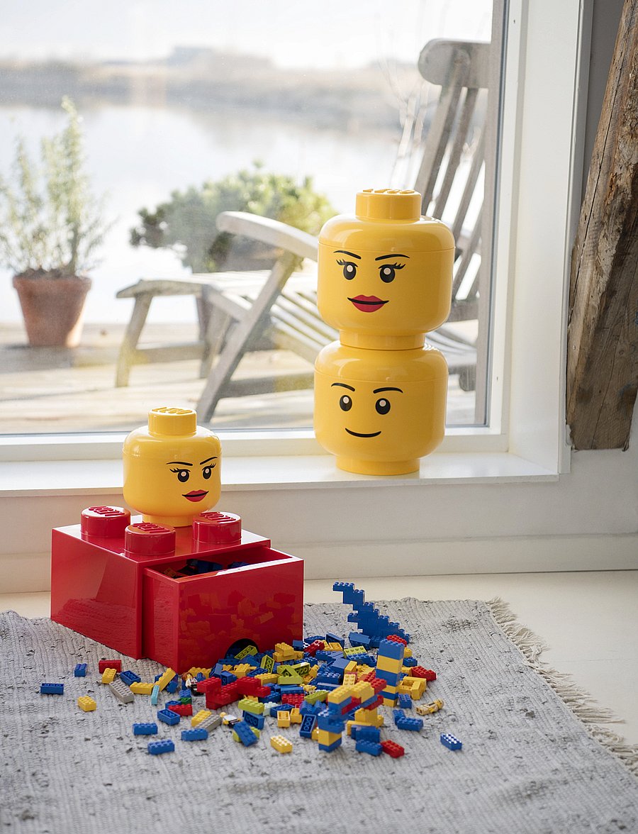 LEGO STORAGE - LEGO STORAGE HEAD (LARGE) - aufbewahrungsboxen - bright yellow - 0