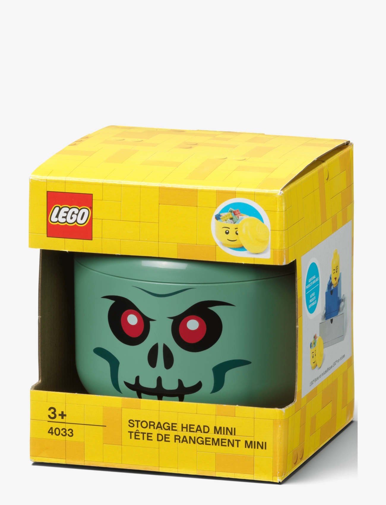 LEGO STORAGE - LEGO STORAGE HEAD (MINI) - GREEN SKELETON - oppbevaringsbokser - green skeleton - 2