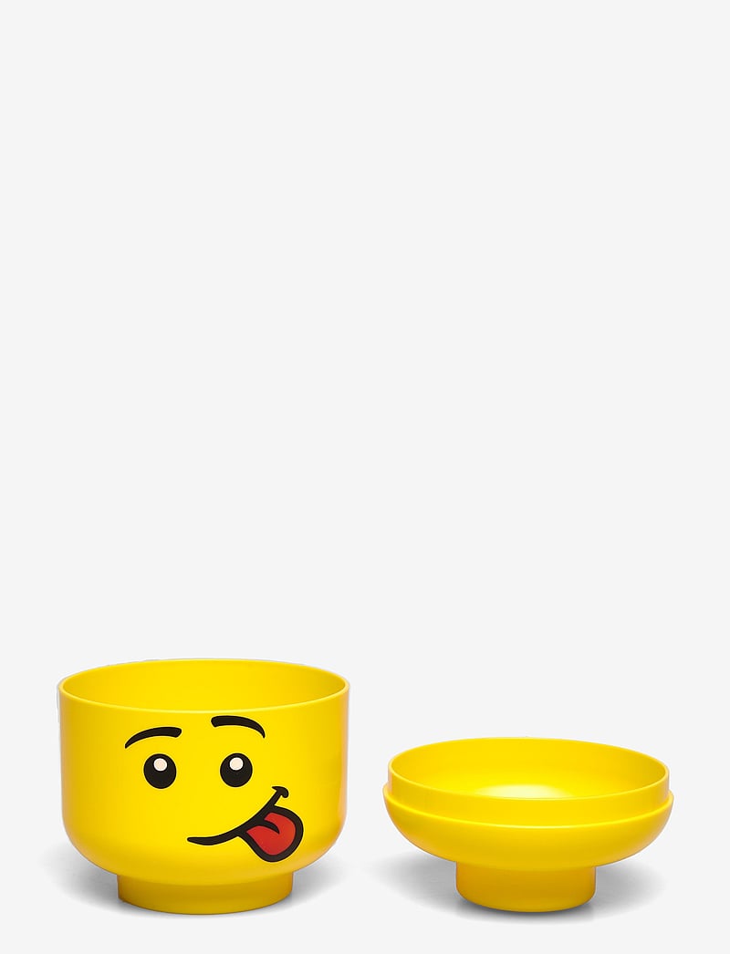 LEGO STORAGE - LEGO MINI HEAD - BOY - storage boxes - bright yellow - 1