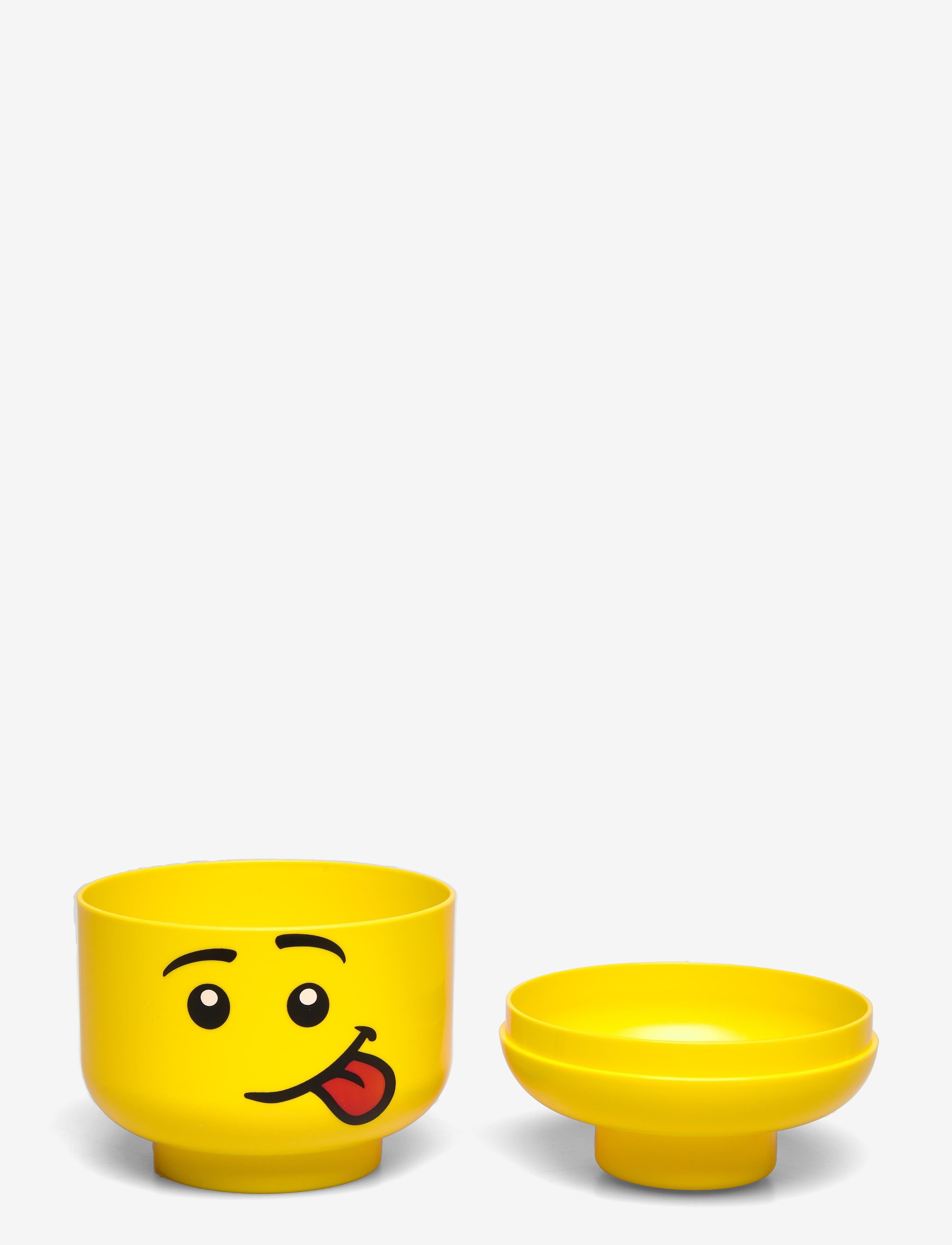 LEGO STORAGE - LEGO MINI HEAD - SILLY - bright yellow - 1