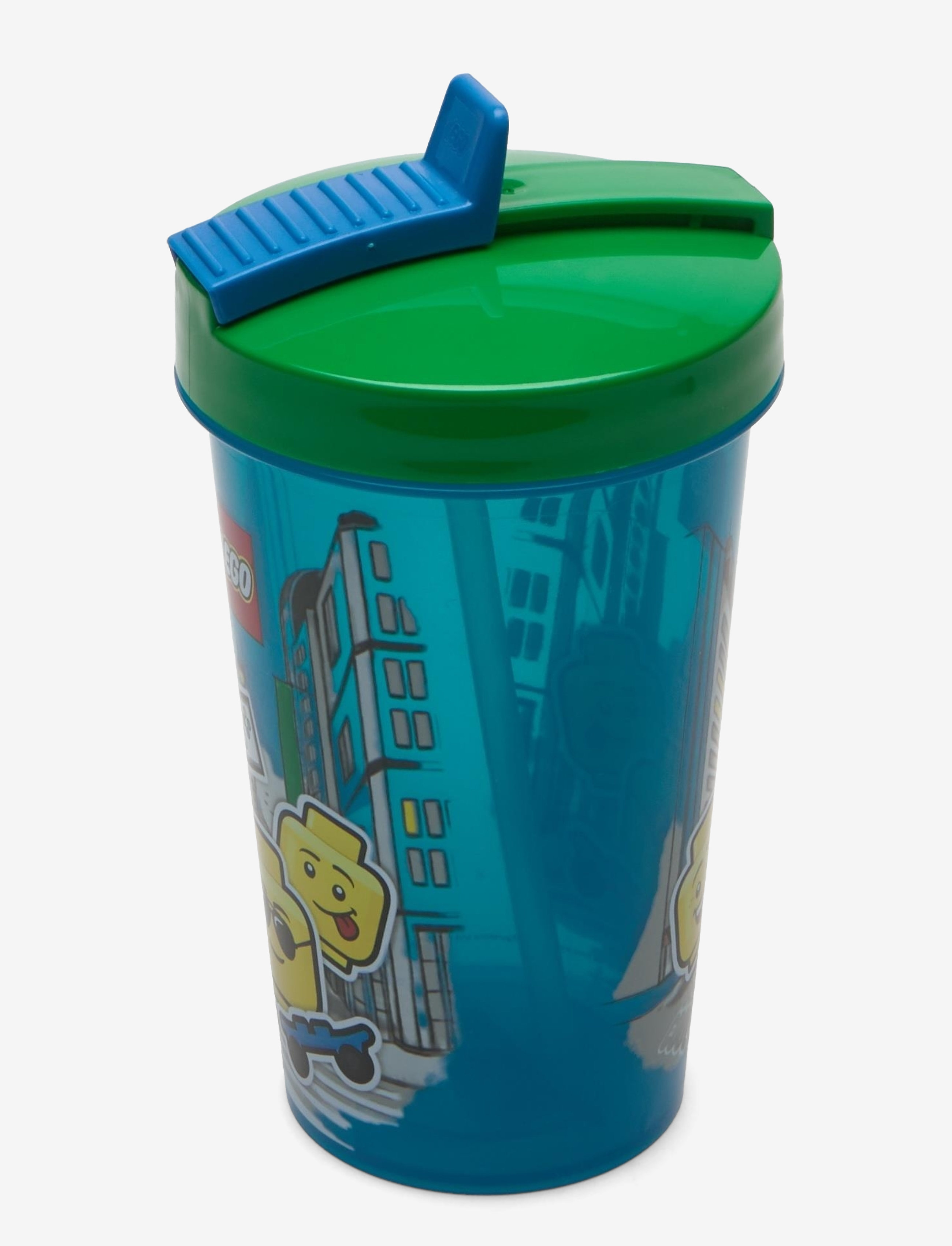 LEGO TUMBLER WITH STRAW ICONIC CLASSIC - BRIGHT BLUE