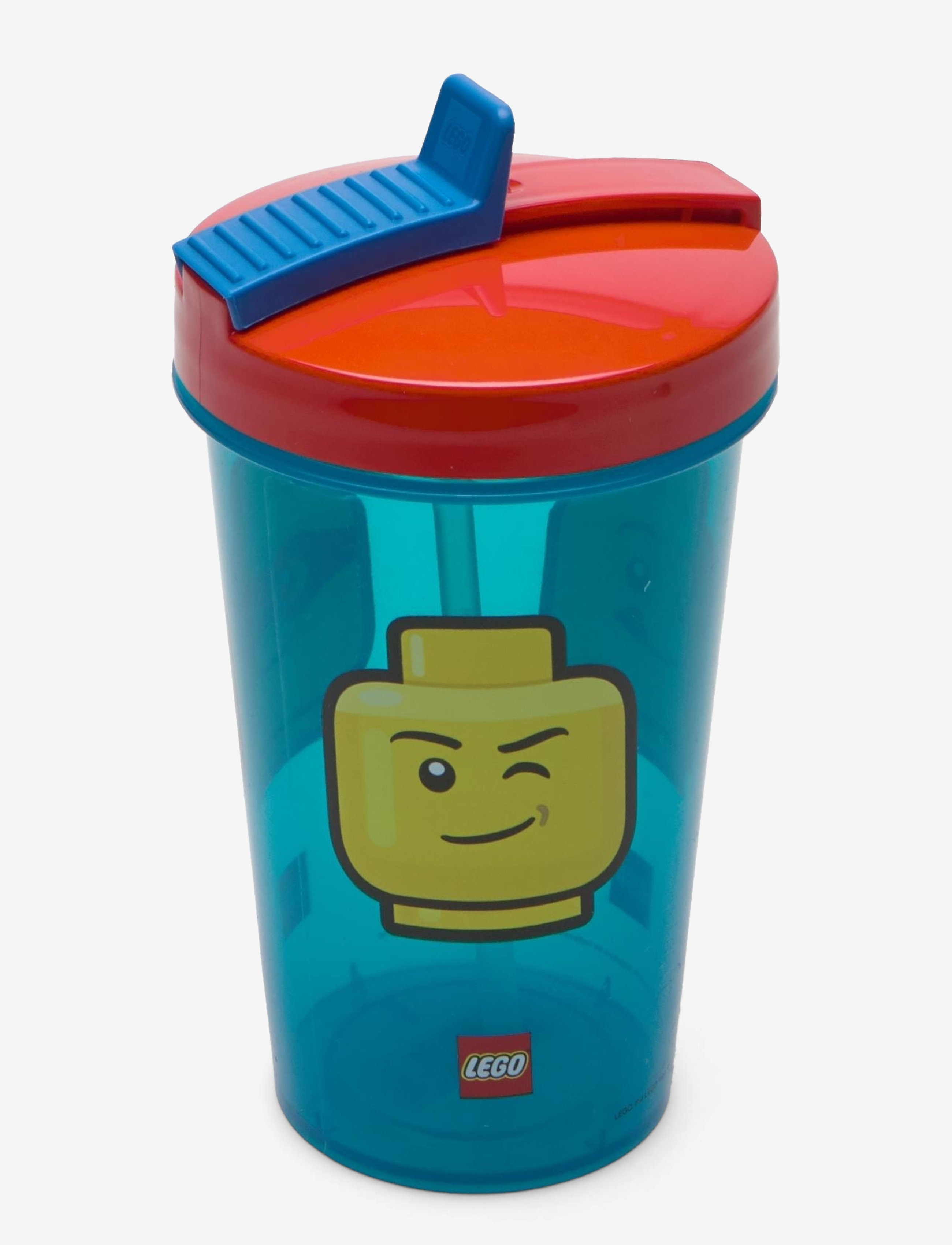 LEGO TUMBLER WITH STRAW ICONIC CLASSIC - BRIGHT BLUE