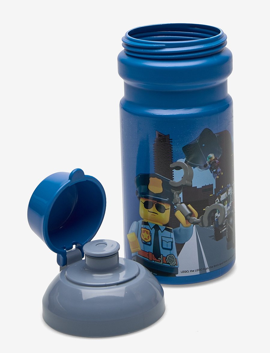 LEGO STORAGE - LEGO DRINKING BOTTLE CITY - water bottles - bright blue - 1