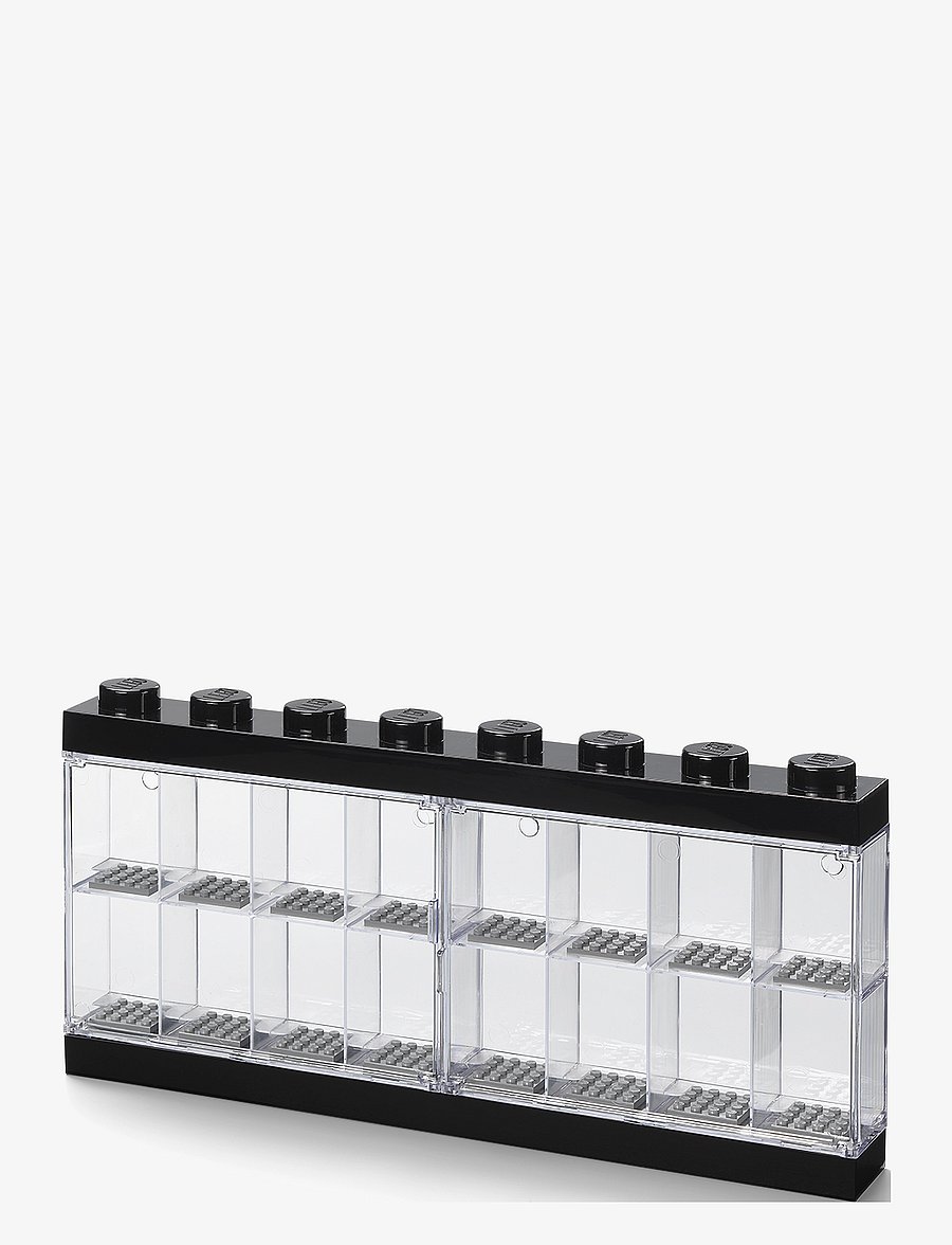 LEGO STORAGE - LEGO MINIFIGURE DISPLAY CASE 16 (8 KNOB) - opbevaringskasser - black - 1