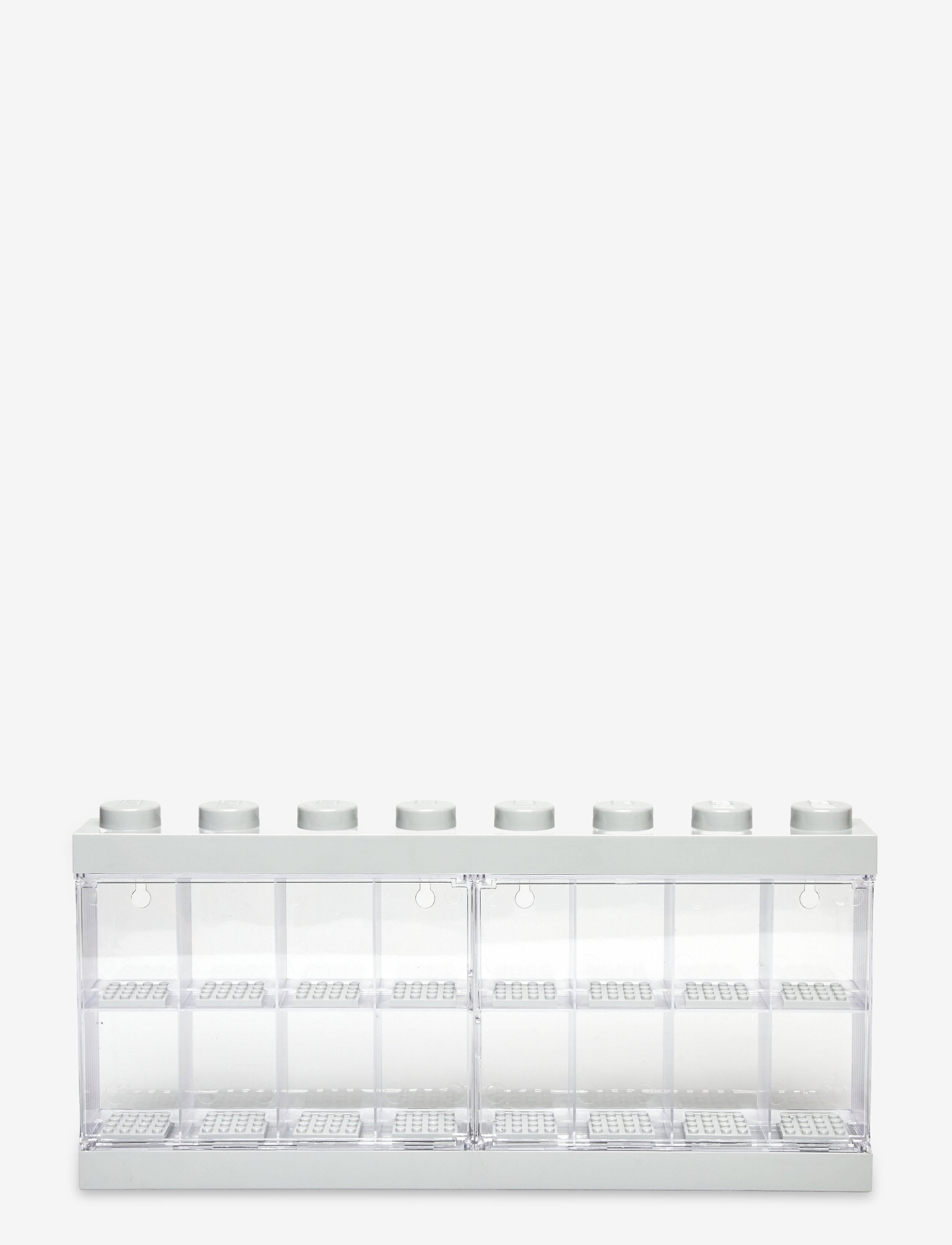 LEGO STORAGE Lego Minifigure Display Case 16 (8 Knob) Grau - 38X 5X 18CM - Kinder