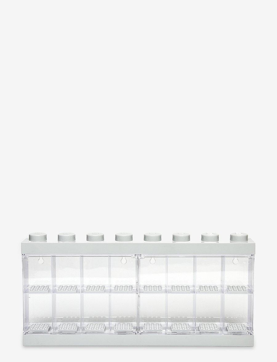 LEGO STORAGE - LEGO MINIFIGURE DISPLAY CASE 16 (8 KNOB) - aufbewahrungsboxen - m. stone grey - 0