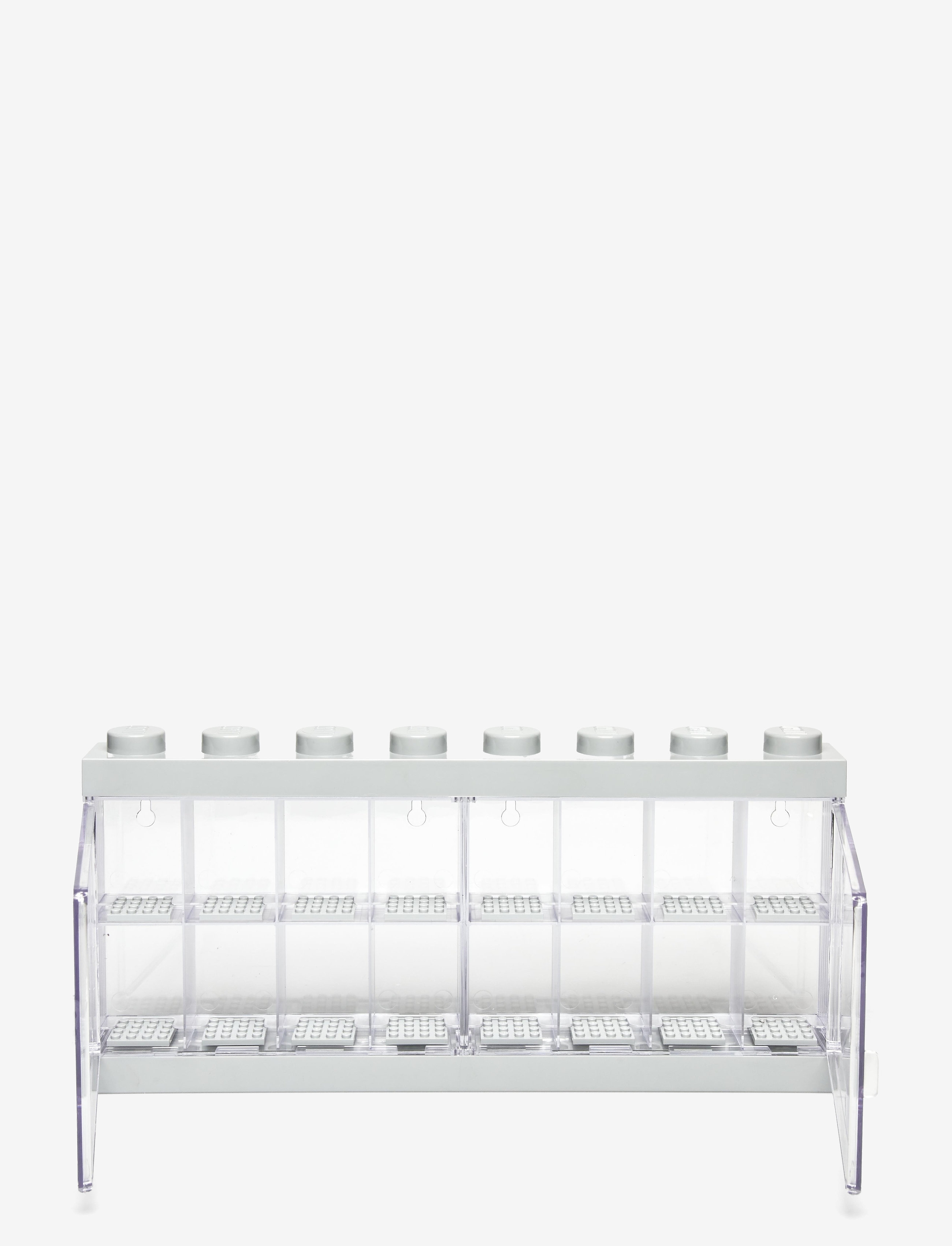LEGO STORAGE - LEGO MINIFIGURE DISPLAY CASE 16 (8 KNOB) - aufbewahrungsboxen - m. stone grey - 1