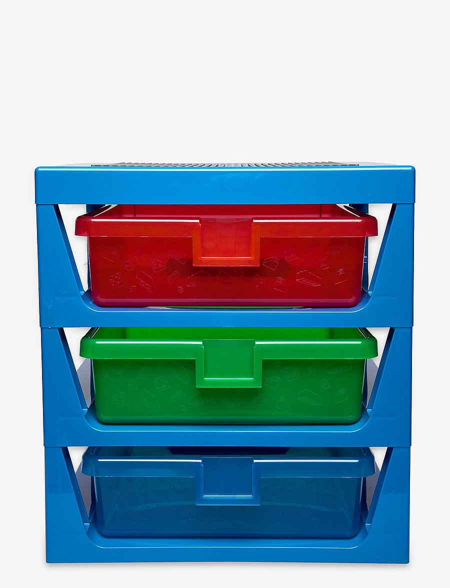 LEGO STORAGE - LEGO 3-DRAWER STORAGE RACK - opbevaringskasser - bright blue - 0