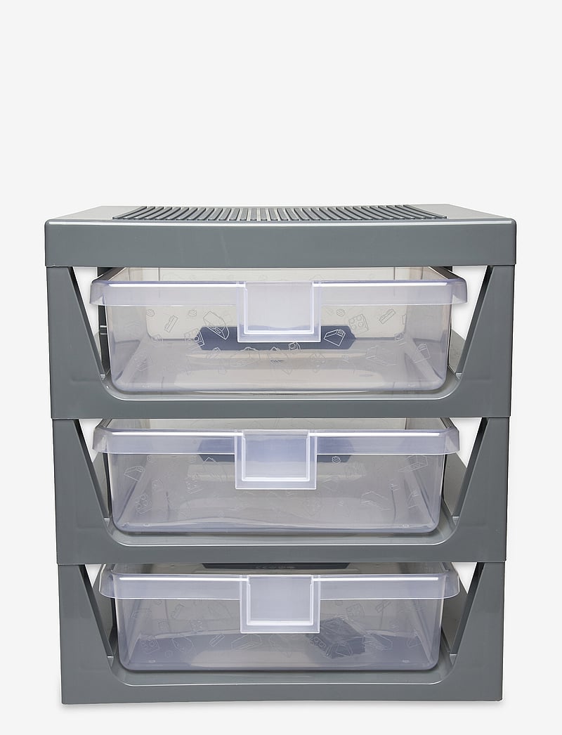 LEGO STORAGE - LEGO 3-DRAWER STORAGE RACK - aufbewahrungsboxen - dark stone grey - 0