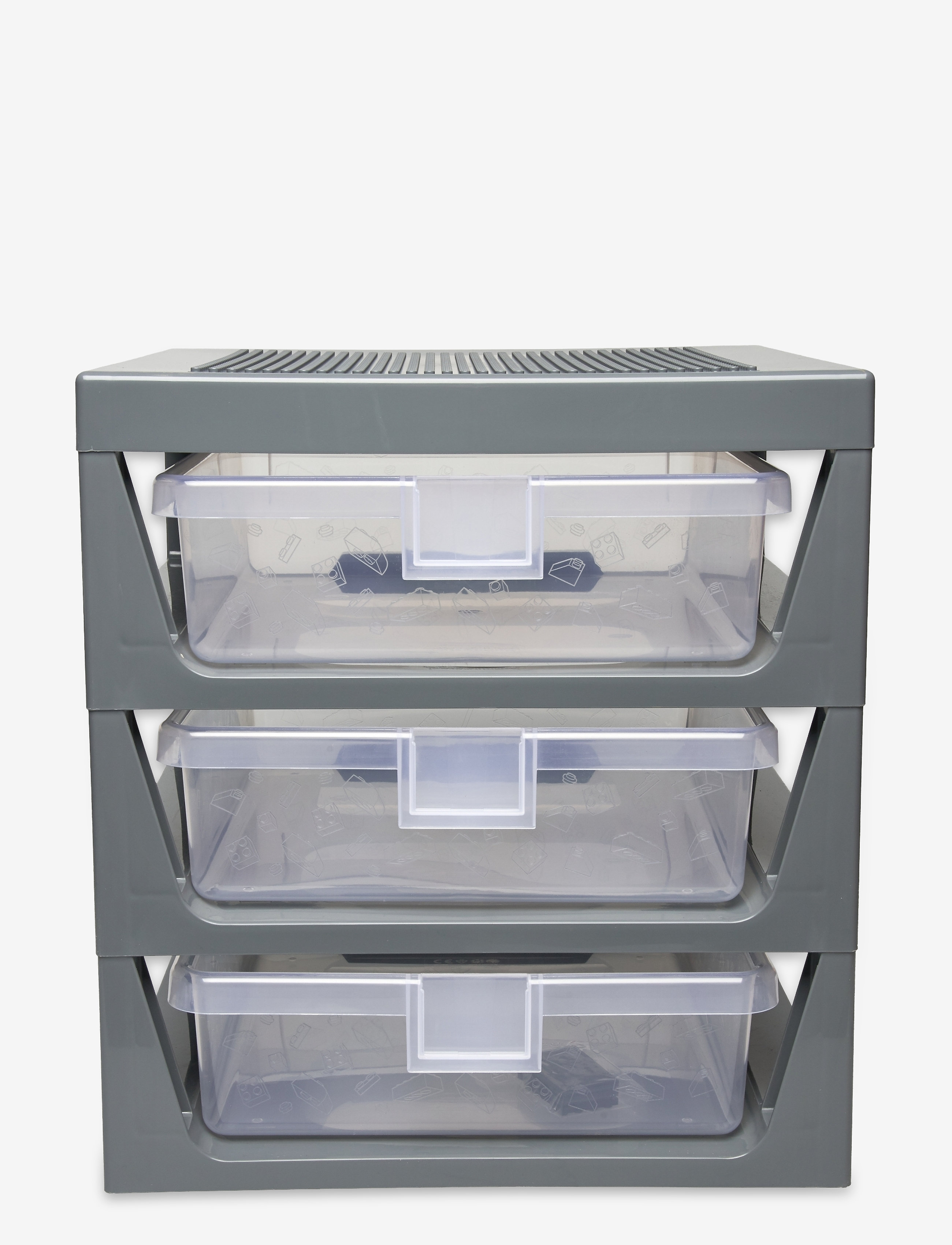 LEGO STORAGE LEGO 3-DRAWER STORAGE RACK - Hoiustamine - DARK STONE GREY / grey