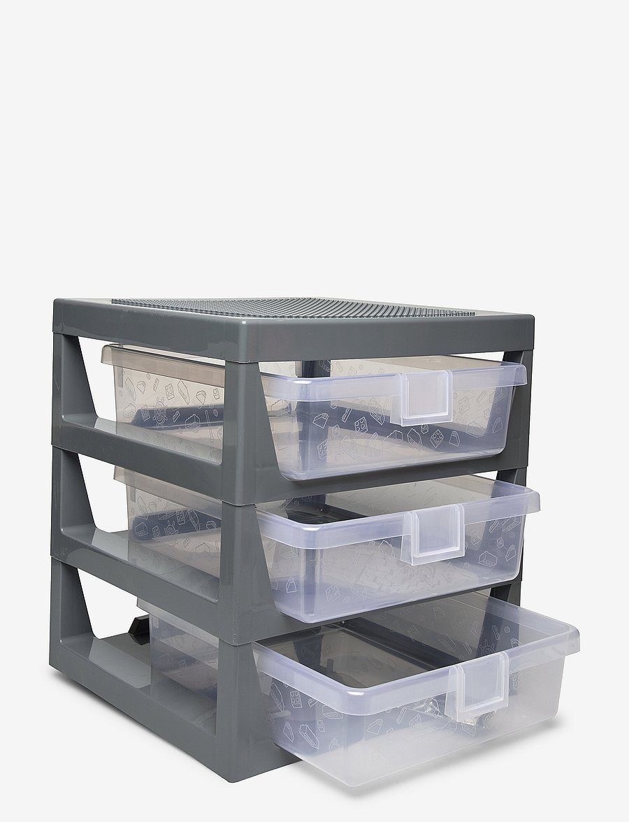 LEGO STORAGE - LEGO 3-DRAWER STORAGE RACK - aufbewahrungsboxen - dark stone grey - 1